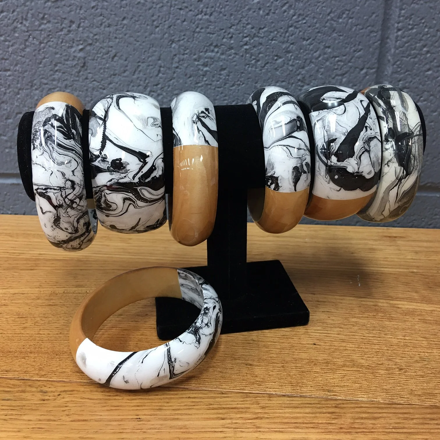 Black & White Dipped Bangles 2017.JPG