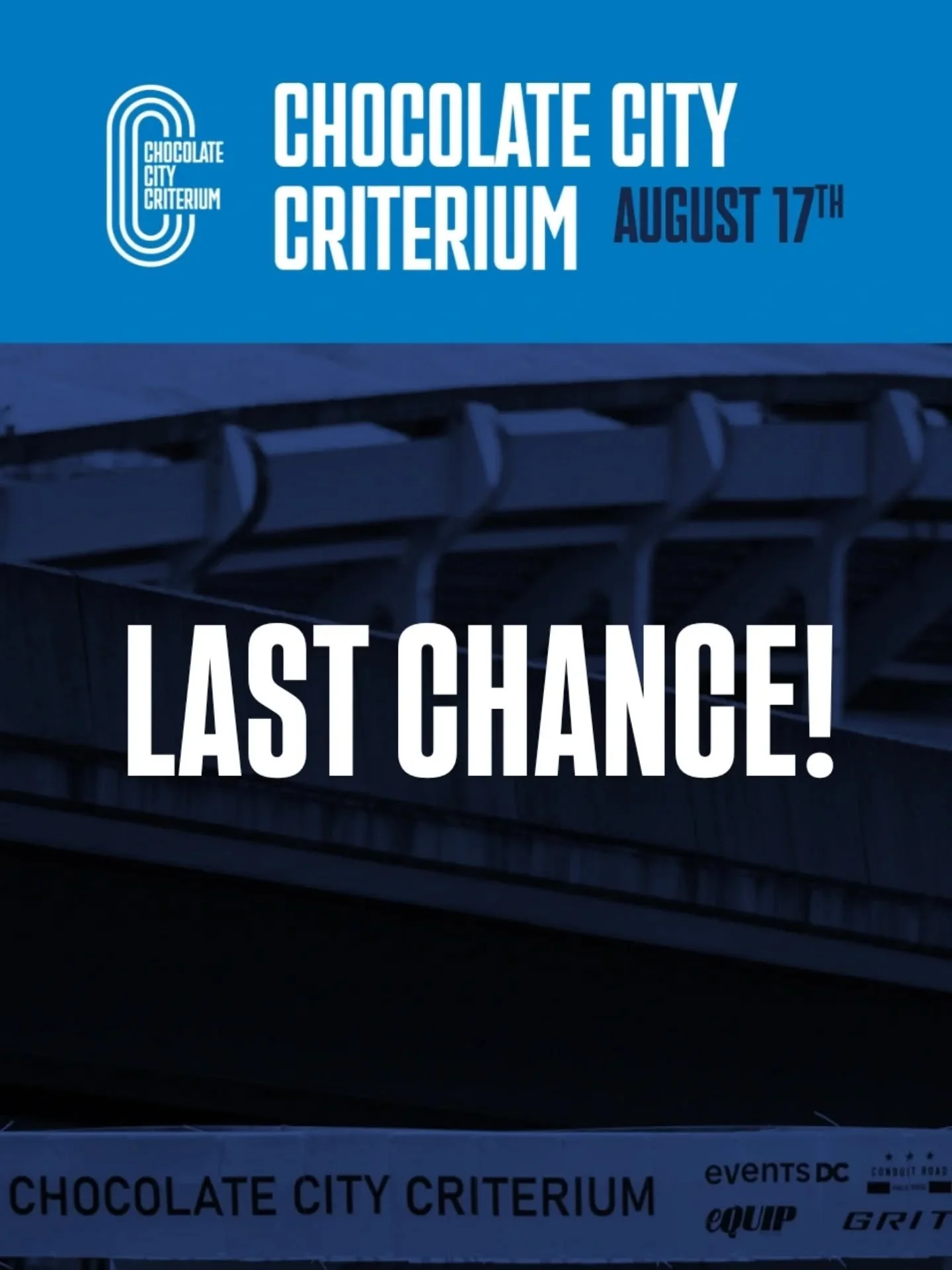 ‼️ REGISTRATION CLOSES AT 10:30 AM EST ‼️

www.chocolatecitycrit.com/register