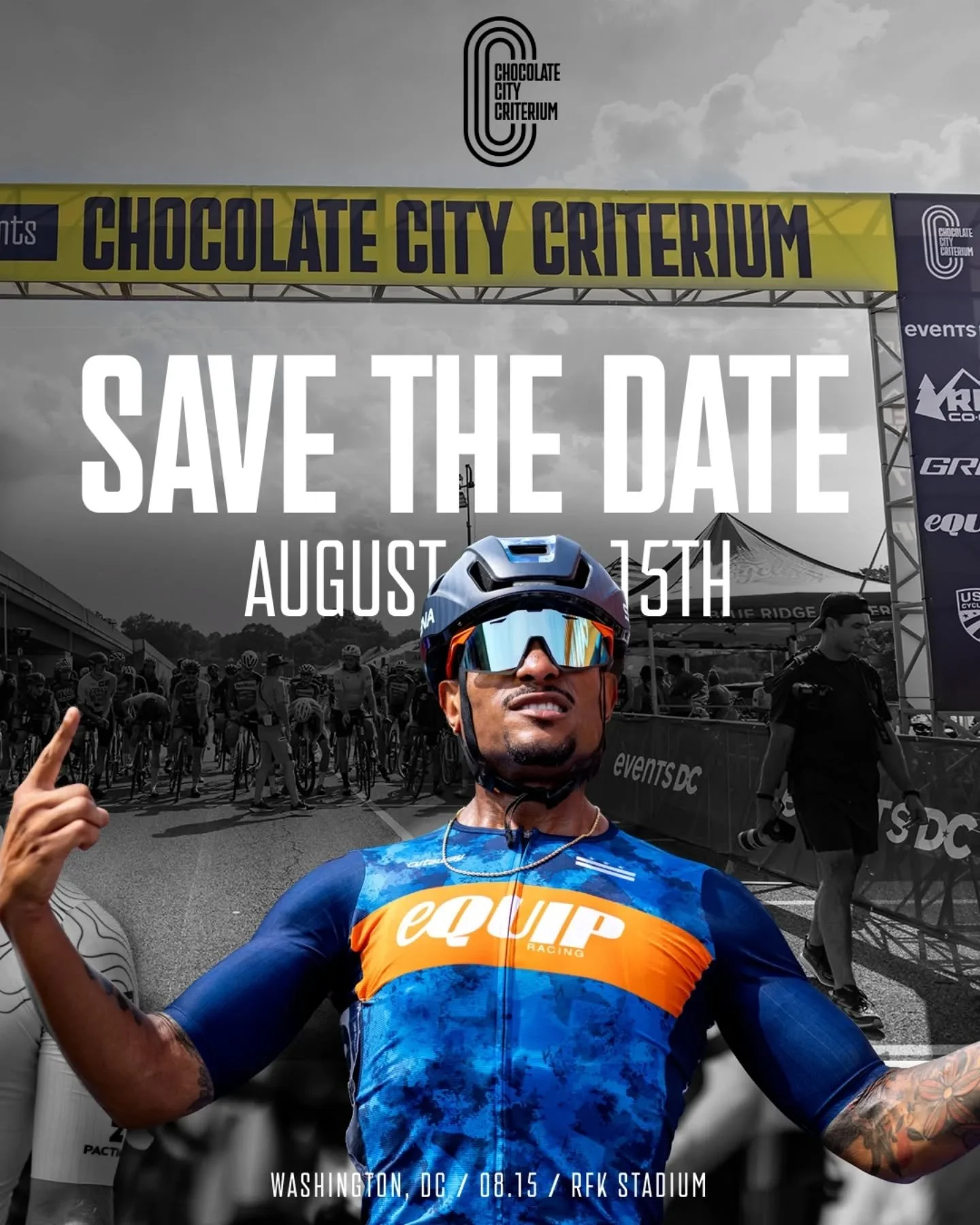 SAVE THE DATE. Chocolate City Criterium returns in 2026 🏁

🏆 USA Cycling DC Criterium Championships
🏆 MABRA Criterium Category Championships
🚴🏾&zwj;♂️ Penultimate stop of the MABRA Road Series
🏃🏾&zwj;♀️ Legacy Loop 5K &amp; DC Run Club Champio