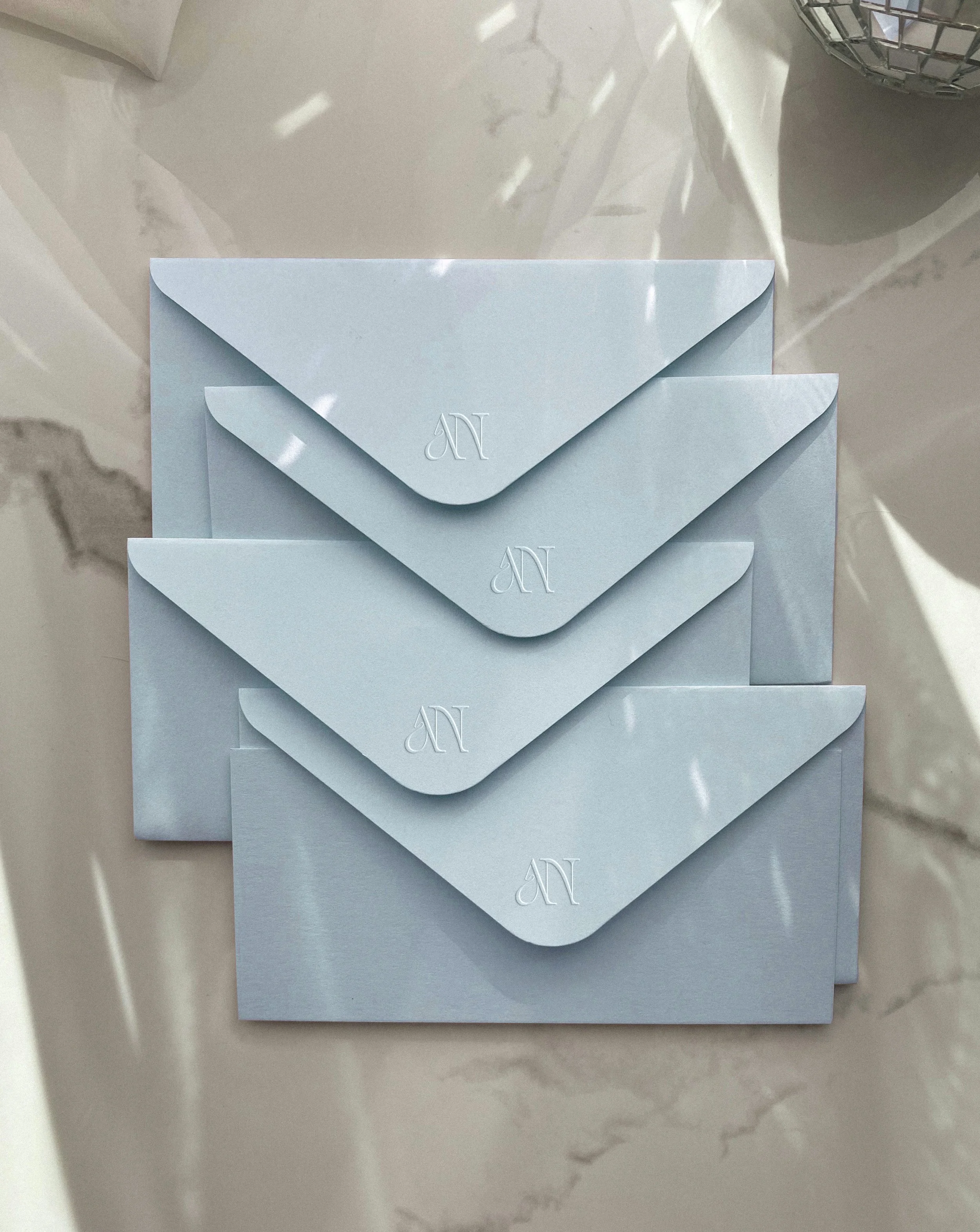 Embossed Wedding Envelope Annette Nicole Paper Co.jpg
