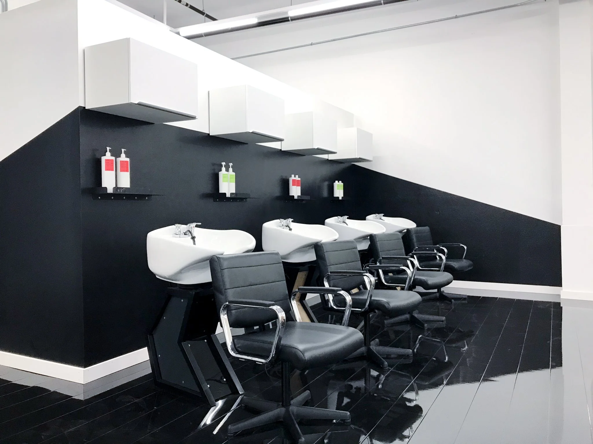 custom shampoo pedestals by de stijl forms