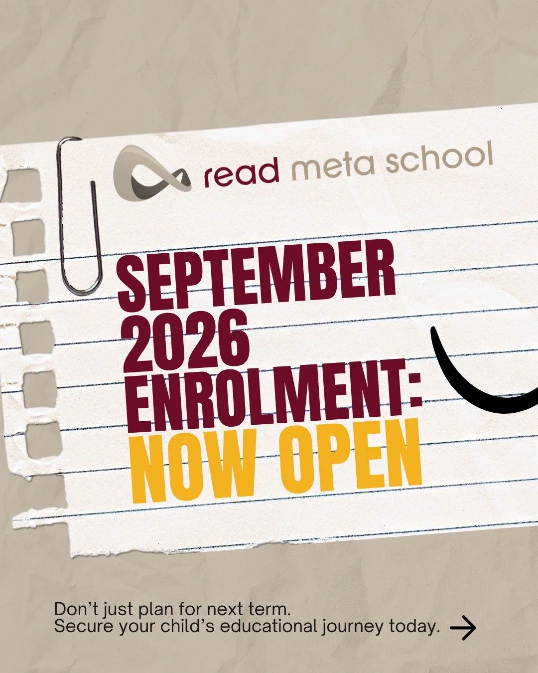 The journey to September 2026 starts today. 📅🚀✨

We are officially opening enrolment for the 2026 academic year! At Read Meta School, we believe that education is most effective when it is planned with purpose and clarity.

By securing your child&r