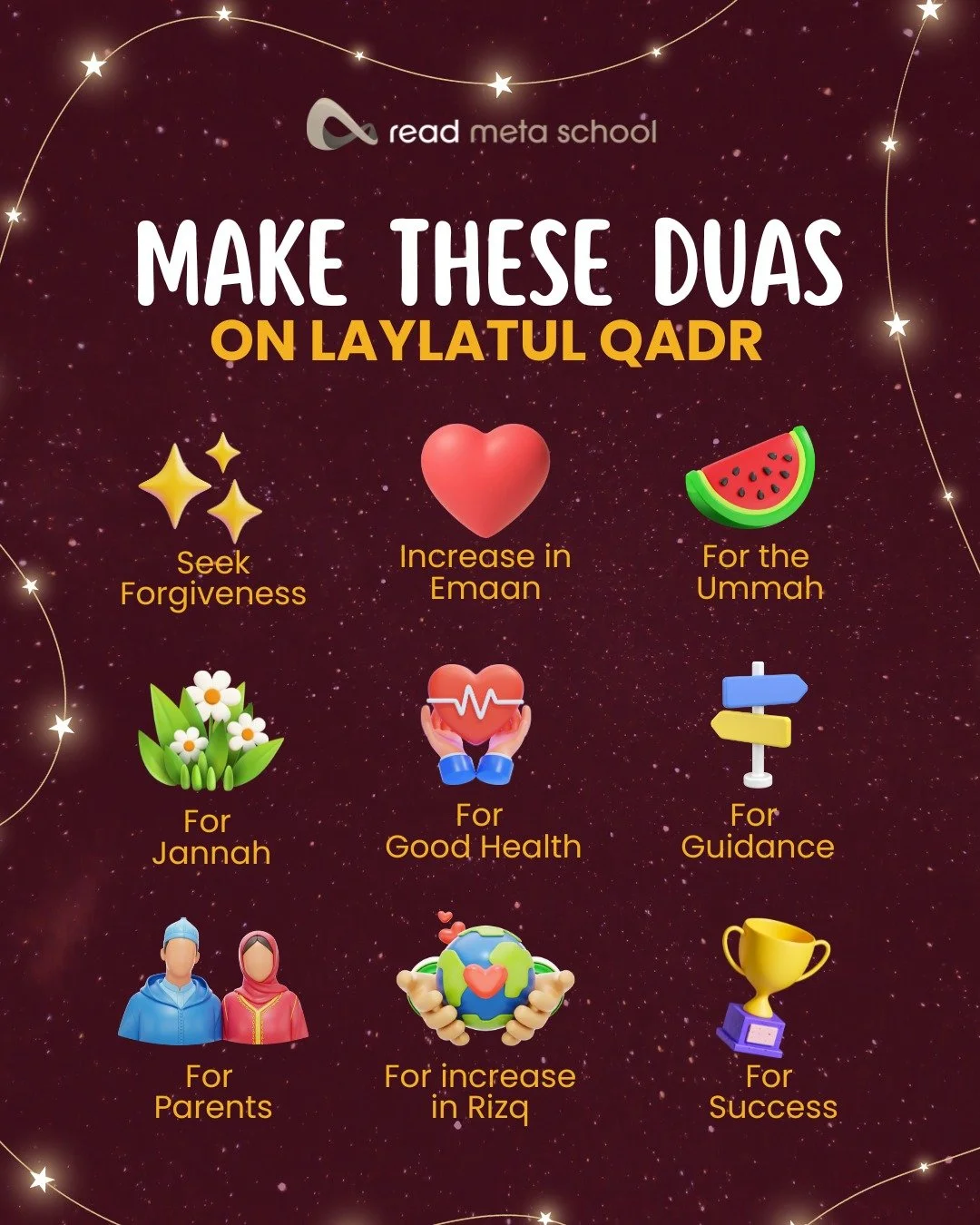 🤲 Make These Duas Tonight:

1️⃣ For Forgiveness &amp; Jannah: Ya Allah, You are the Most Forgiving, so forgive all our sins&mdash;past and present&mdash;and grant us and our families the highest station in Al-Firdous without account. 🏔️

2️⃣ For Em
