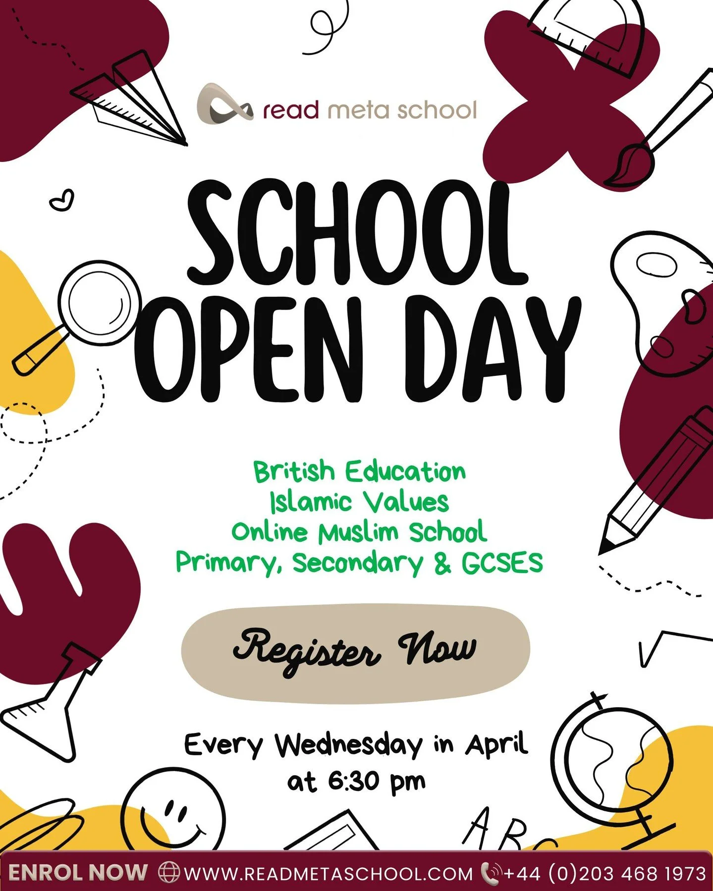 Register now for our next School Open Day to witness how Read Meta School UK masterfully blends academic excellence, deep-rooted Islamic values, and latest technology.

This is your child's opportunity to experience an educational journey that nurtur