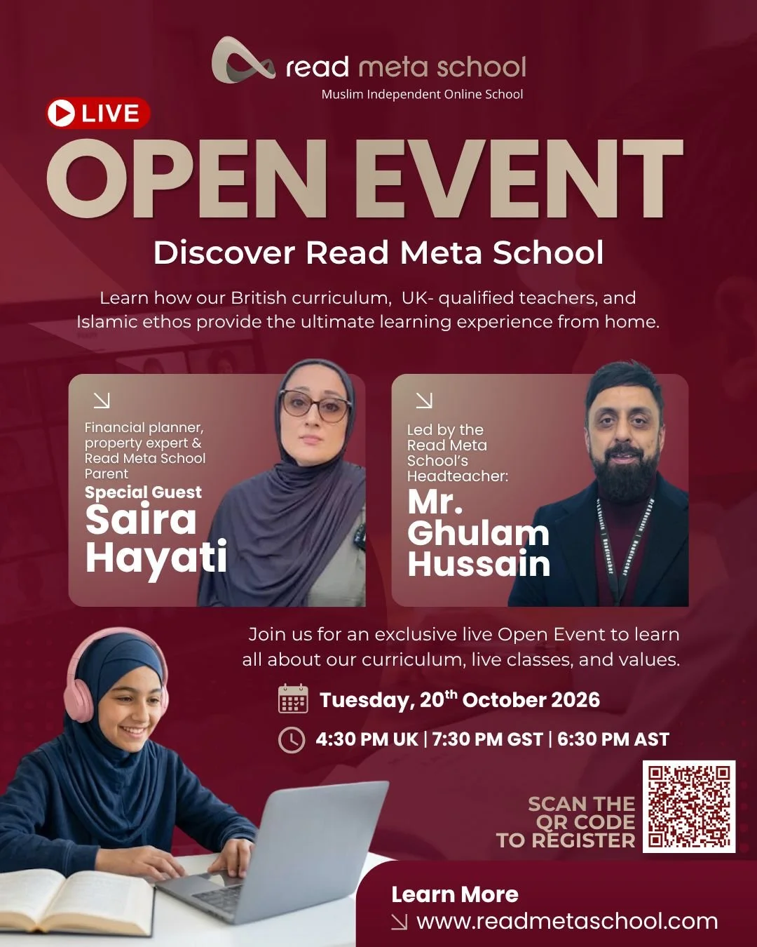 Discover Read Meta School: Live Open Event with Special Guest Saira Hayati