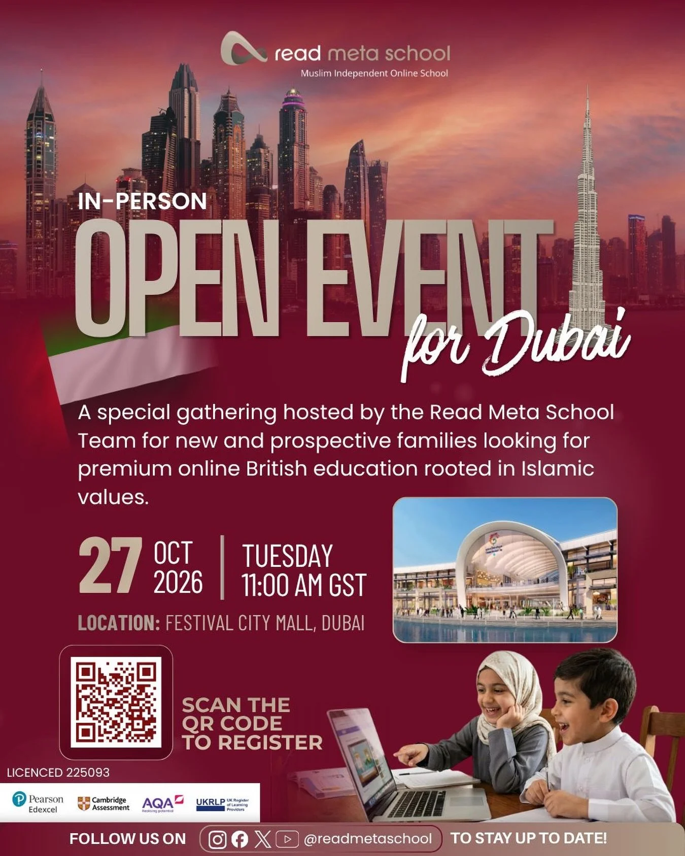 Considering British online education rooted in Islamic values? Join our in-person Open Event and discover what Read Meta School could offer your child.

🤝 Meet the Read Meta School management and team

💬 Ask your questions directly

🎓 Explore our 