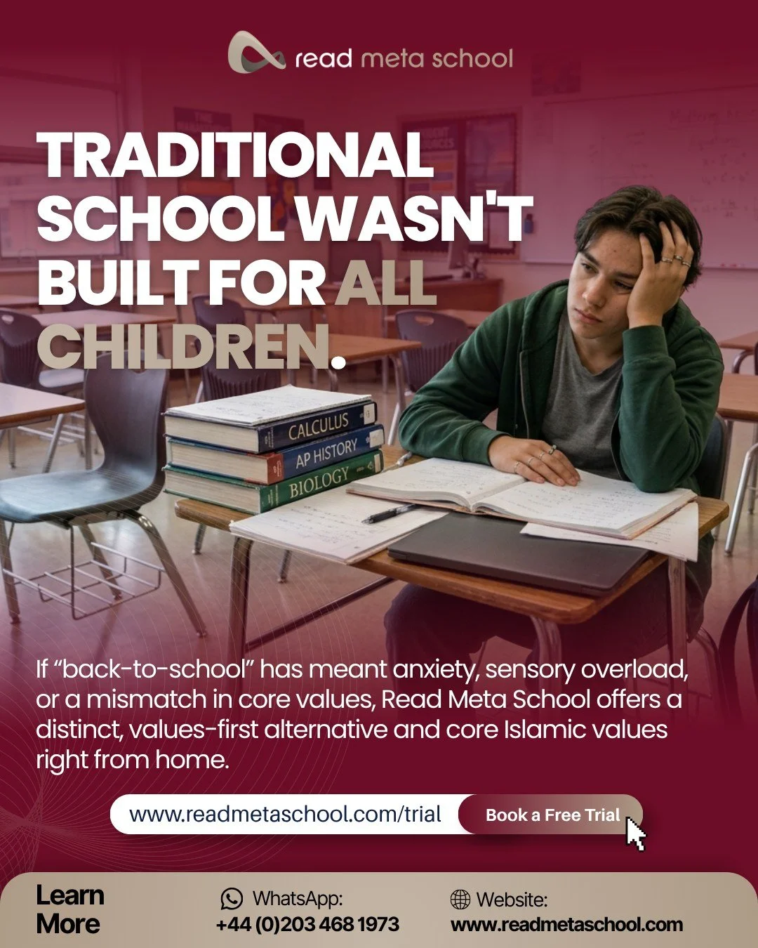 Every child's learning journey is unique. If standard schooling has brought anxiety, sensory overload, or a mismatch in values this term, your child doesn't have to struggle through the rest of the year. 💙

At Read Meta School, we combine the rigour