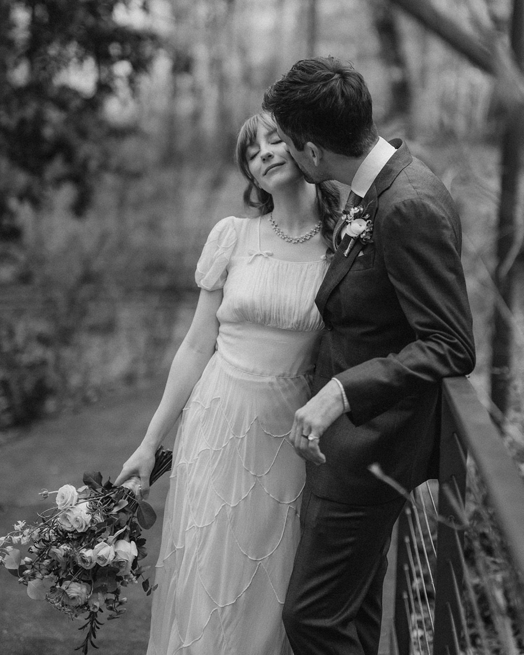 Christine &amp; Mike 🌷 A beautiful, perfectly unique day for this sweet couple. Some of my favorite moments: an intimate family gathering to share their vows at @atlbotanical. Followed by a laid back dinner party with their broader community at @sou