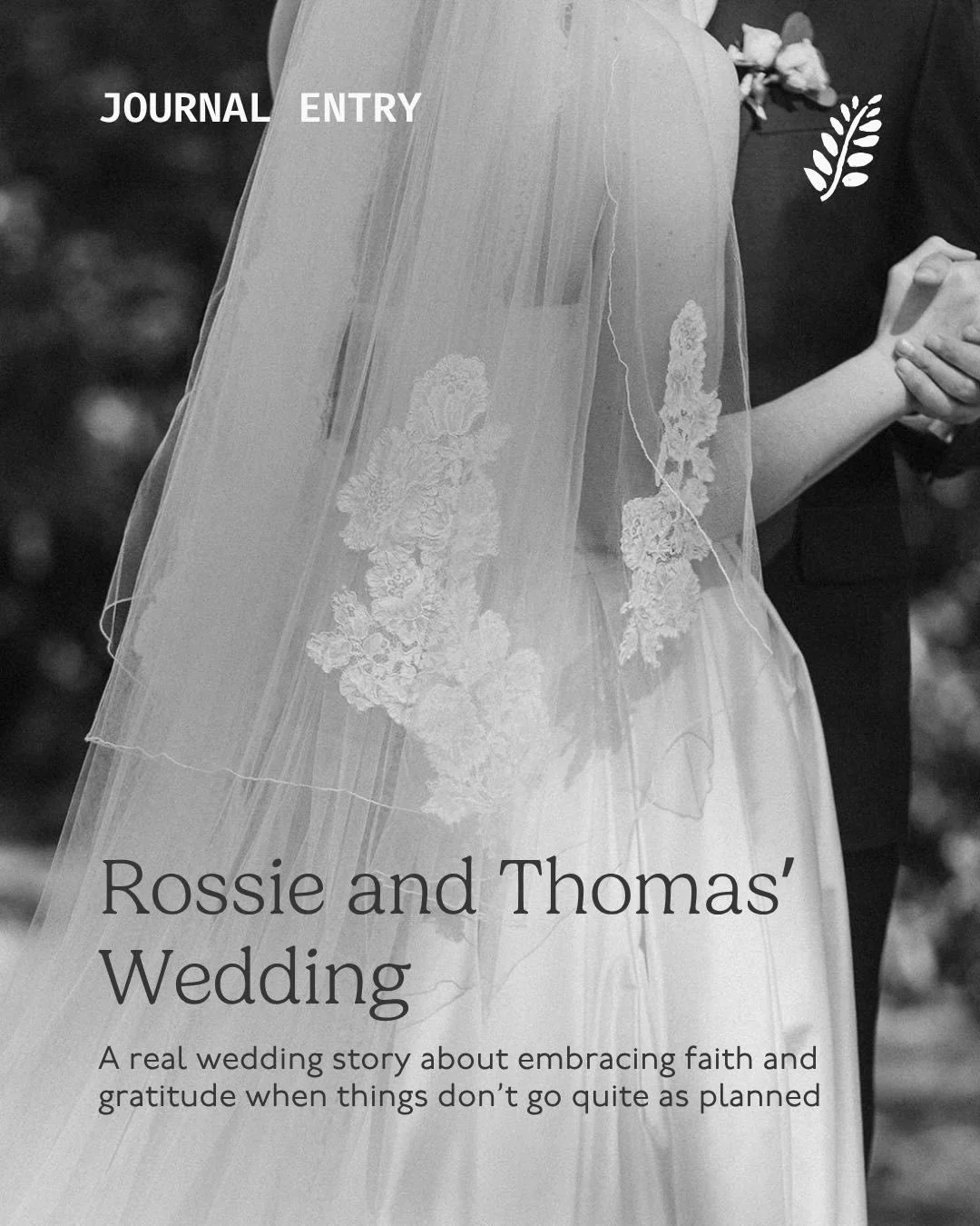 Rossie &amp; Thomas&rsquo;s wedding day didn&rsquo;t go exactly as planned&mdash;but it was everything it needed to be. 🤍

Just a week before their wedding, Rossie suffered a herniated disc and spent the day navigating pain, taking quiet moments to 