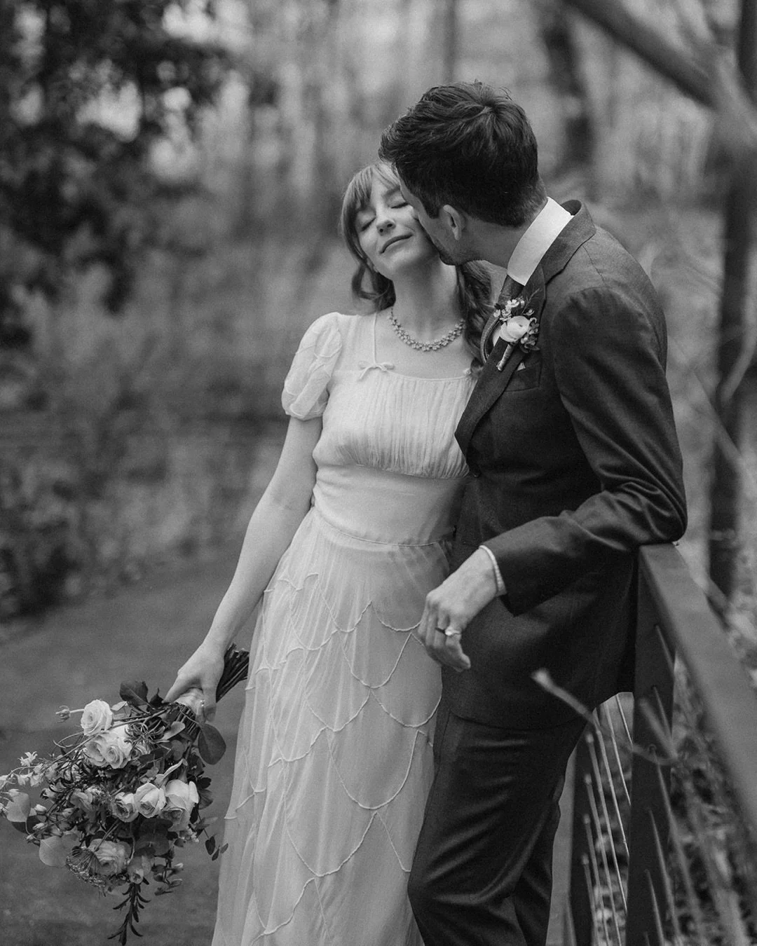 Christine &amp; Mike 🌷 A beautiful, perfectly unique day for this sweet couple. Some of my favorite moments: an intimate family gathering to share their vows at @atlbotanical. Followed by a laid back dinner party with their broader community at @sou