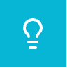 Lightbulb icon on a blue background