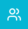 Blue background with white text showing a stylized curled arrow