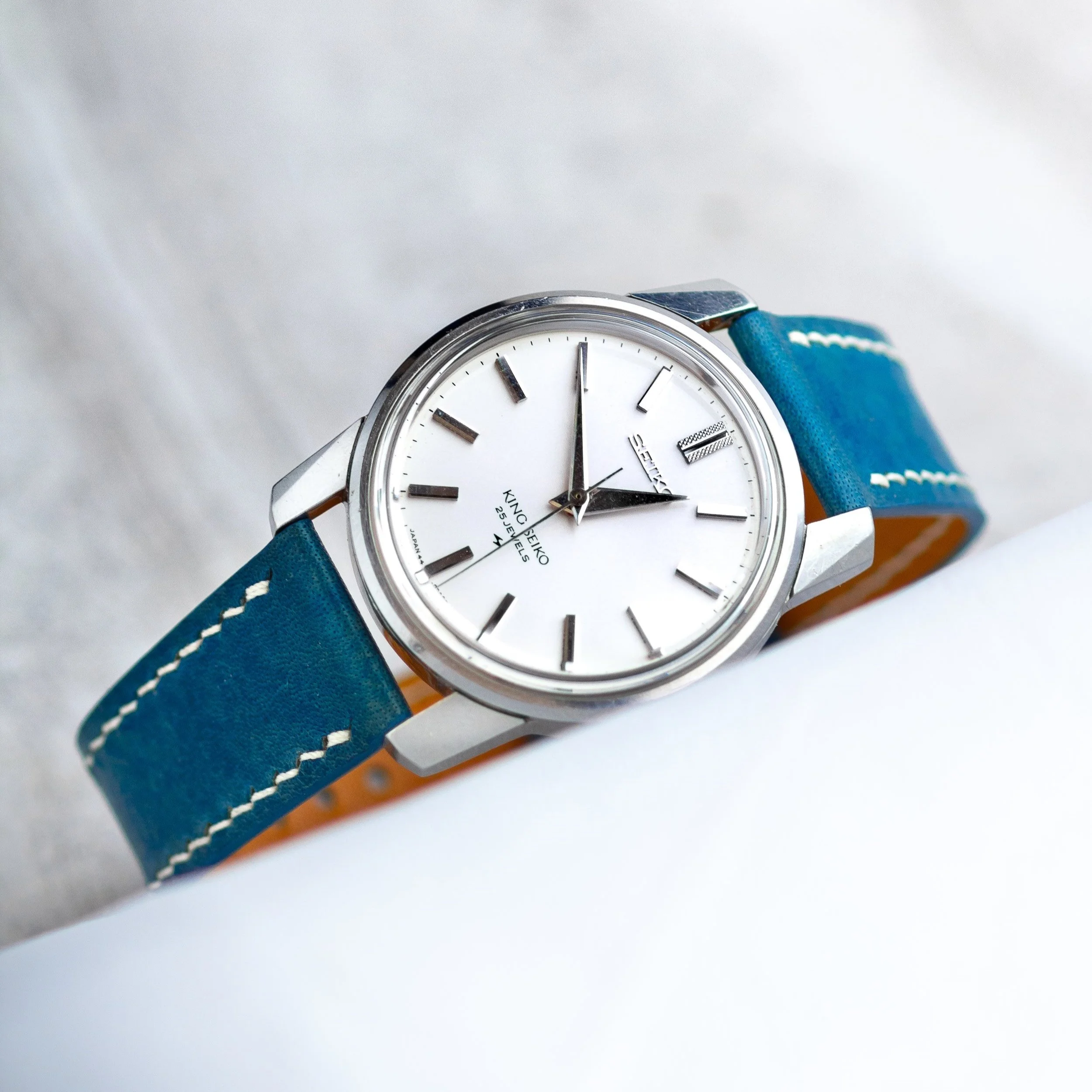 1967 44KS + custom blue ‘roo leather