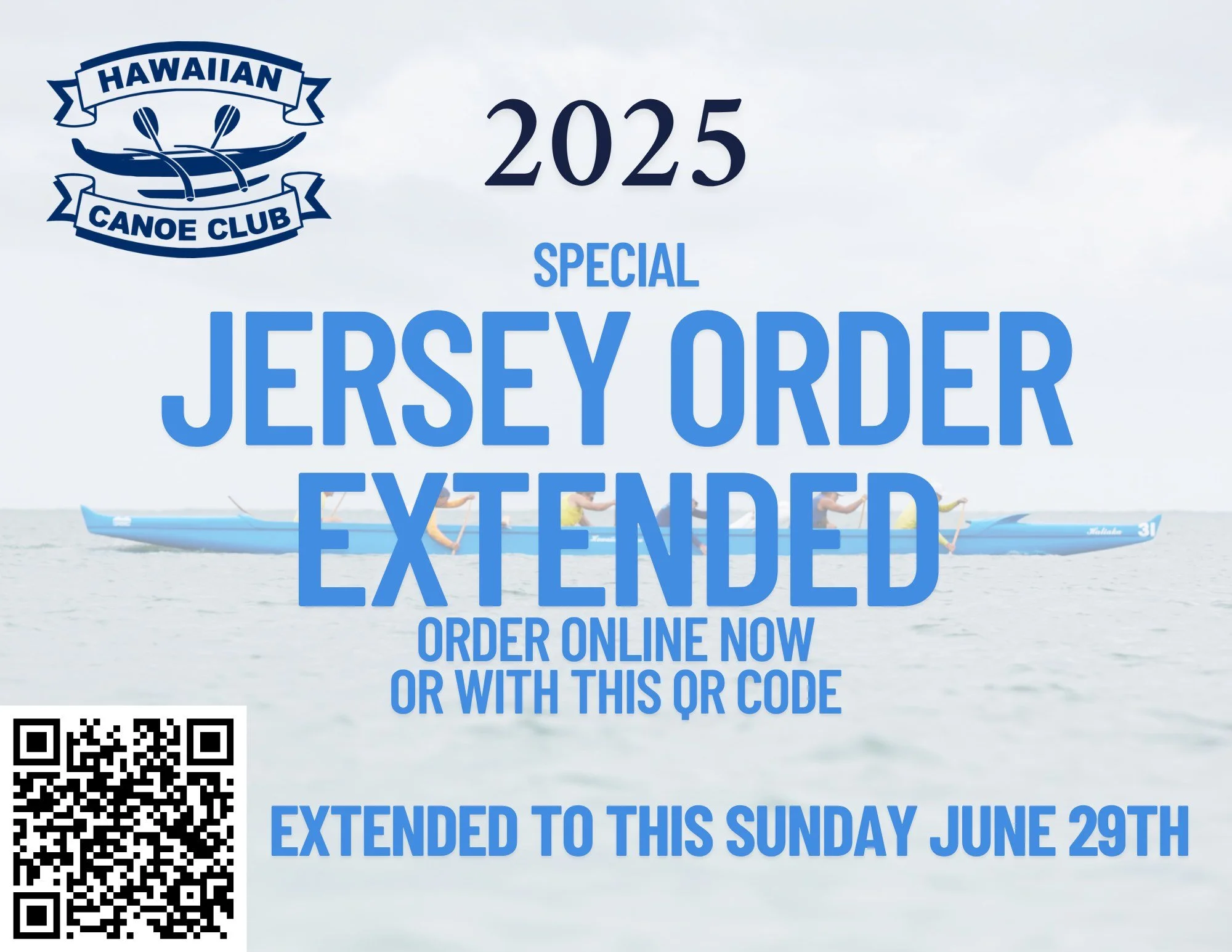 ⚡️ Elevate your paddling game with the special 2025 club jersey⚡️
⏰ Order date extended to the 29th, lock it in before its gone!
📏 Not sure which size? Check the Sizing Guide on the form
🌊 Order now at hawaiiancanoeclub.org/community