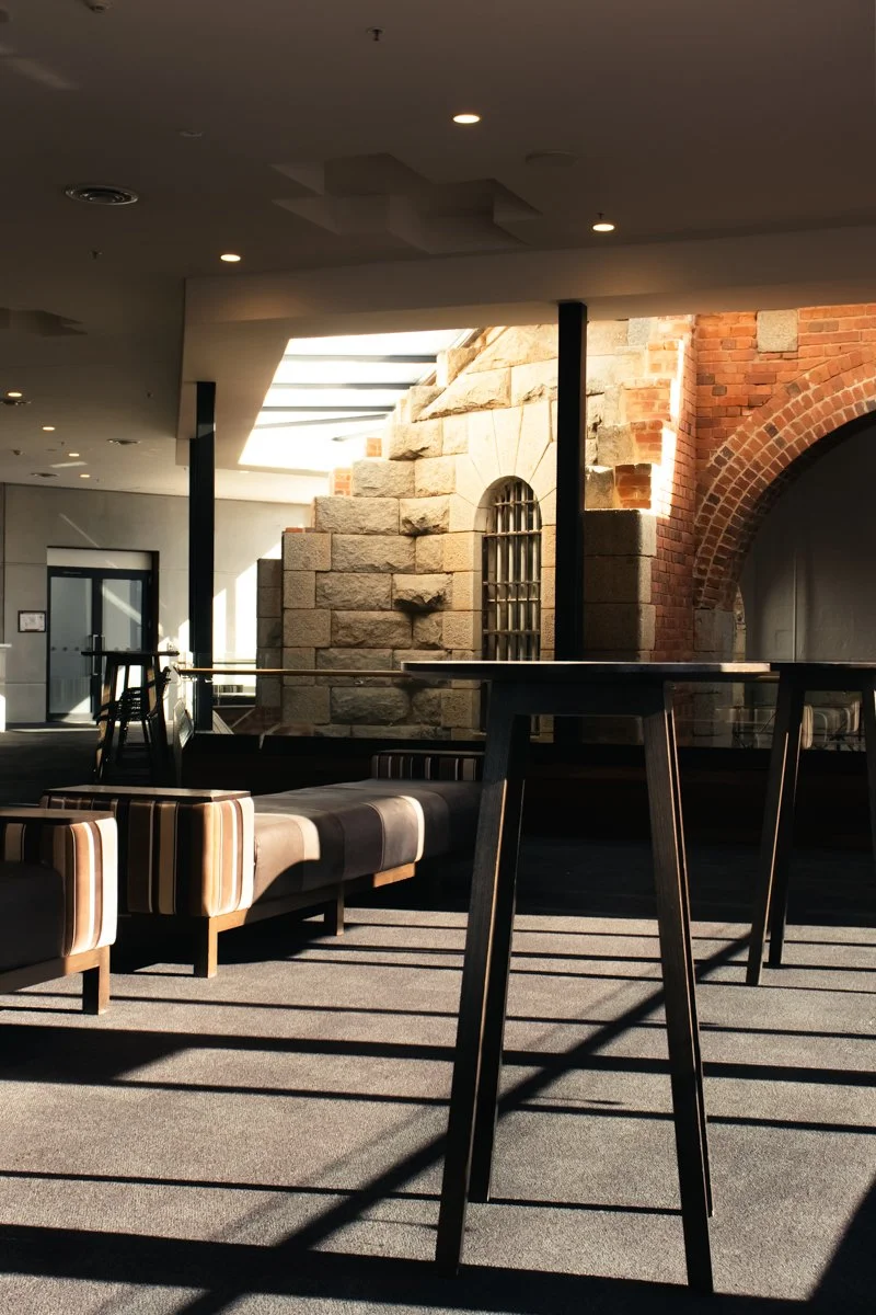 ulumbarra theatre foyer area and blend of different architectural styles