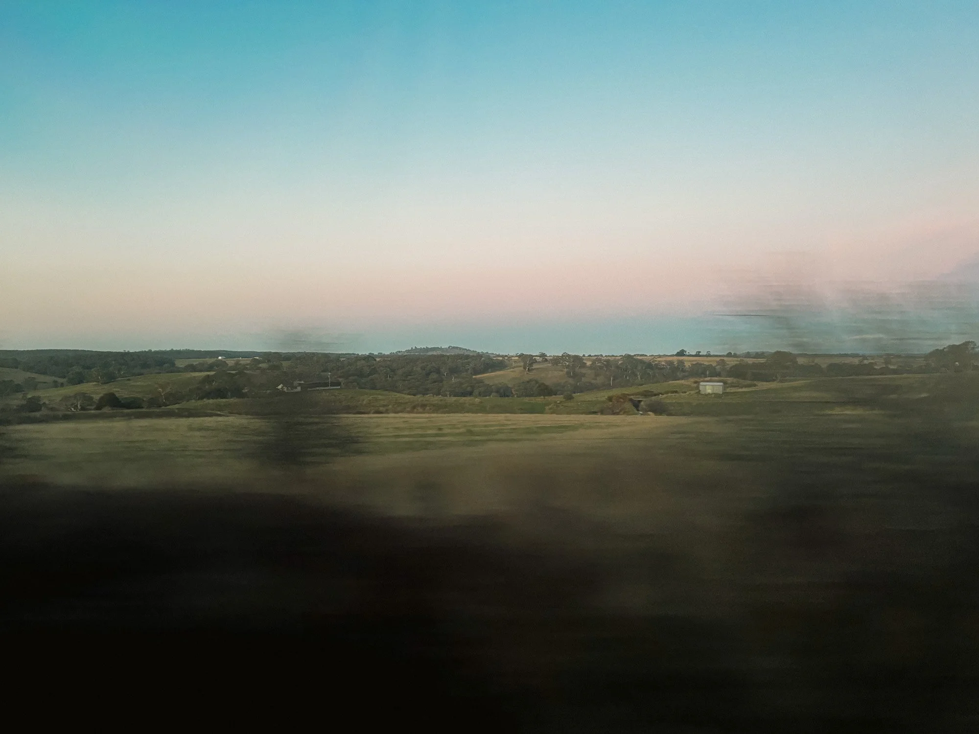 green landscape to bendigo, beautiful sky