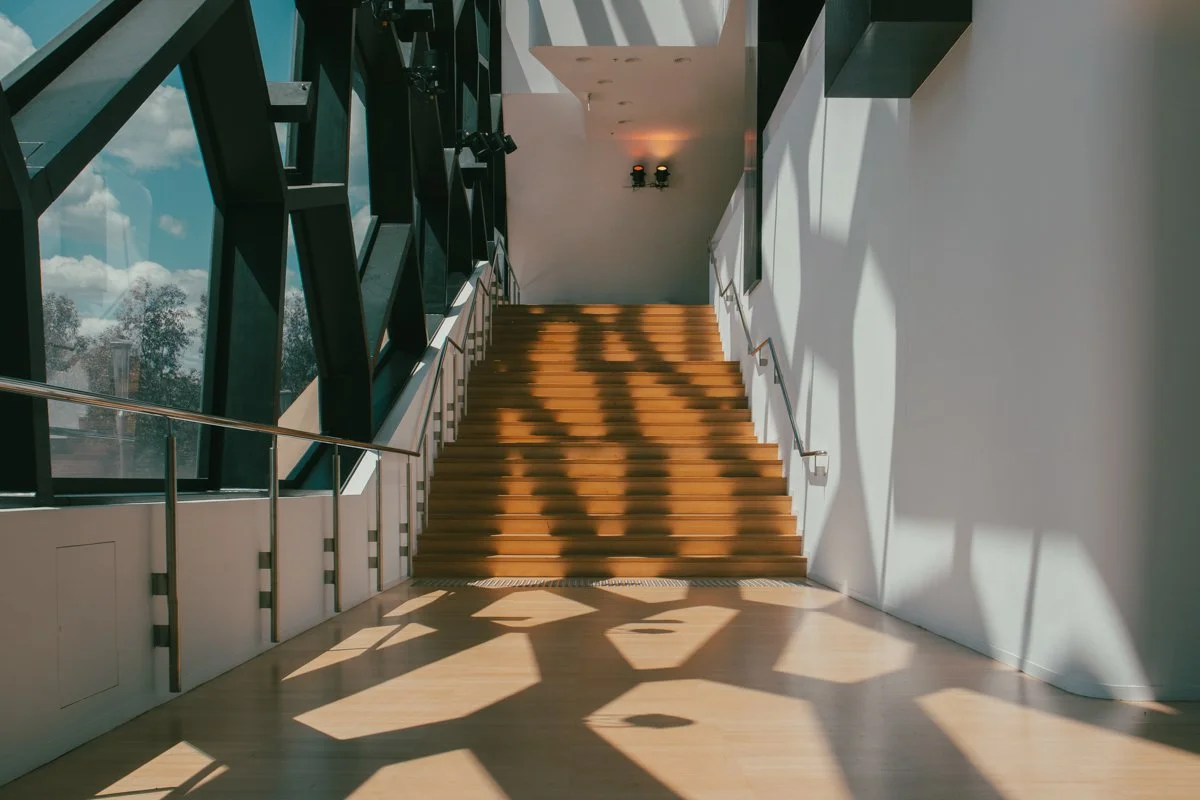 melbourne recital centre stairs and texture lighting