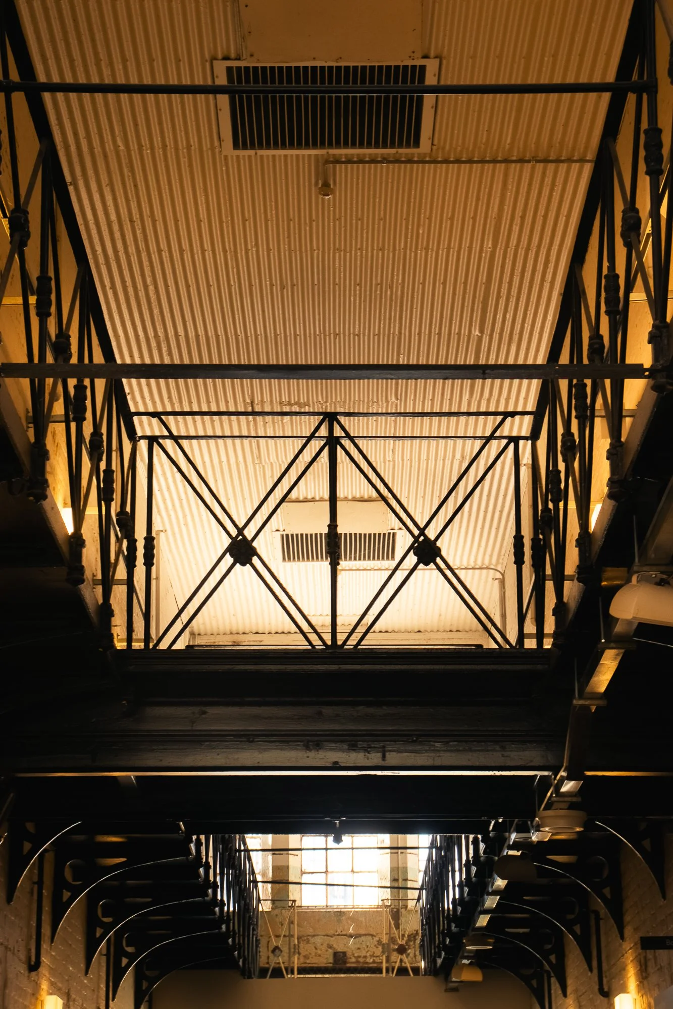 ulumbarra theatre foyer railing and warm lighting