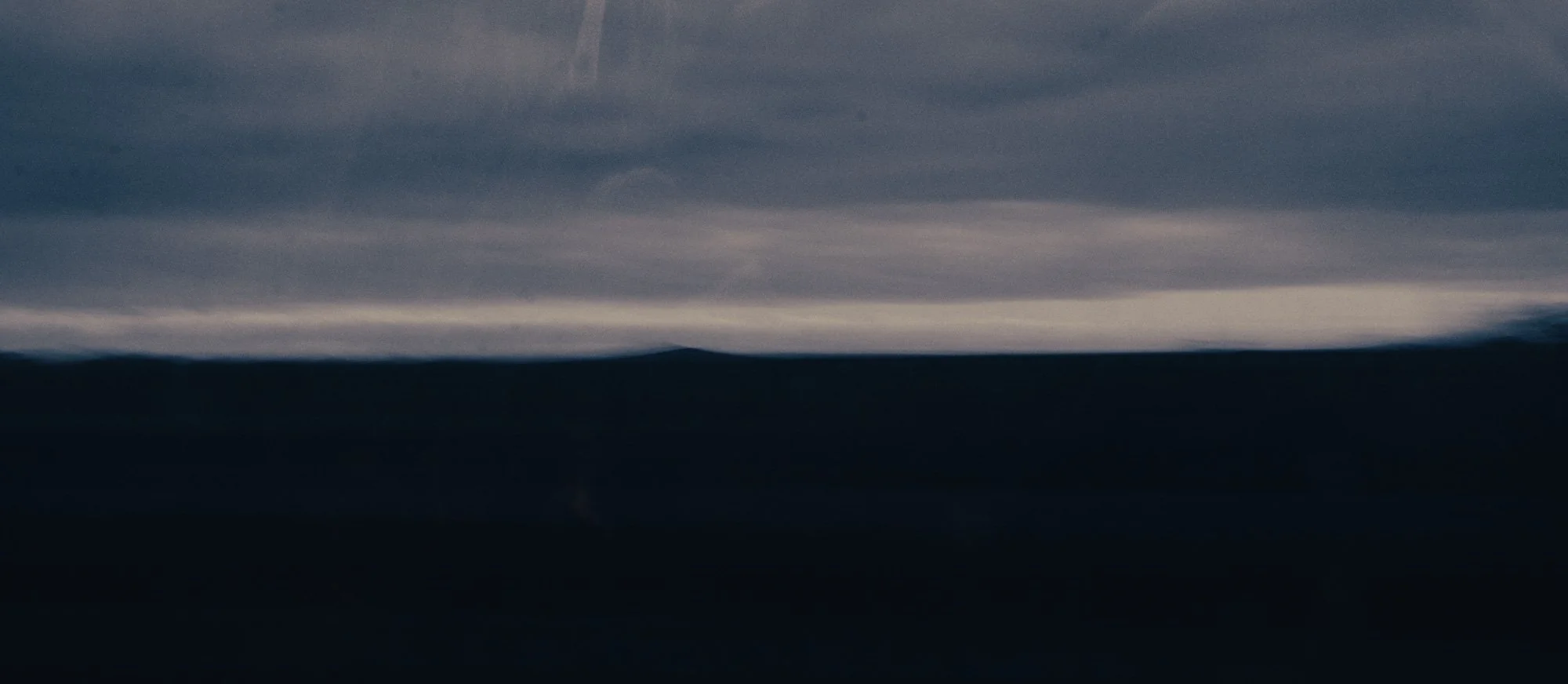 minimal and abstract landscape with silhouette 