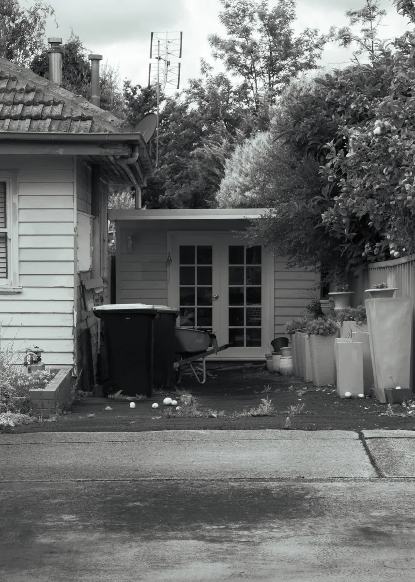 different house building styles, focusing driveways