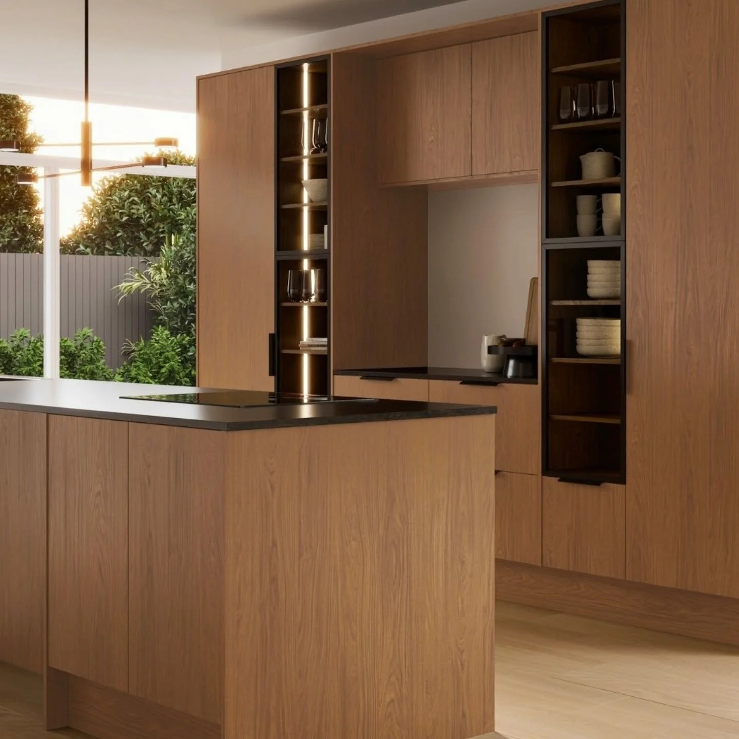 Et kj&oslash;kken som b&aring;de er funksjonelt og sosialt! 🤎 
Silva i en nydelig brun tone med eikestruktur gir en varm og innbydende atmosf&aelig;re 💫 Den stilige kj&oslash;kken&oslash;ya gir rom for b&aring;de matlaging, oppbevaring og kvalitets