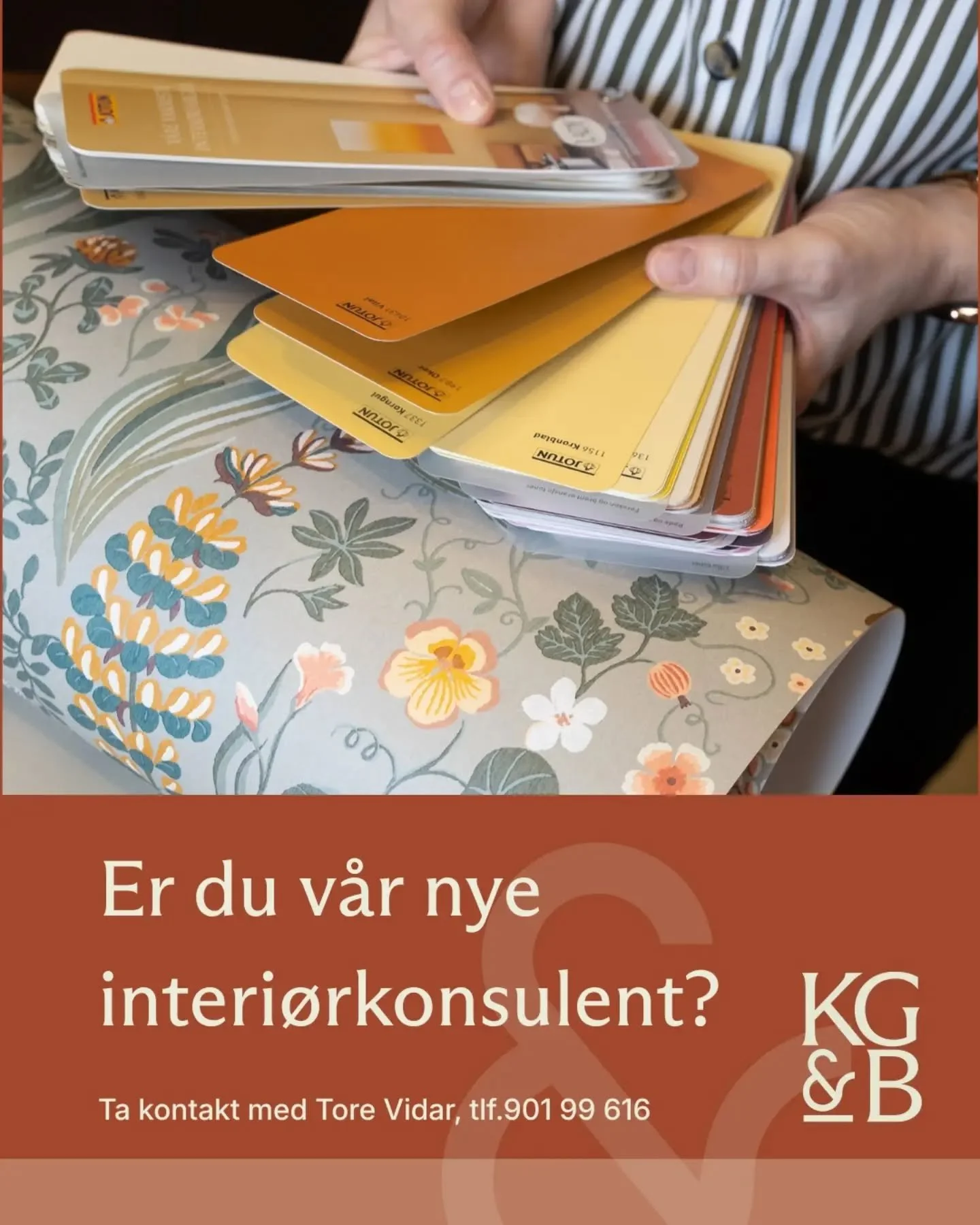 Dr&oslash;mmejoben for deg som elsker interi&oslash;r 💫

Vi i KG&amp;B opplever stor ettersp&oslash;rsel og ser n&aring; etter en ny kollega! 👭👬

Er du kreativ, glad i mennesker og trigges av salg og gode kundeopplevelser? 😍

Hos oss f&aring;r du
