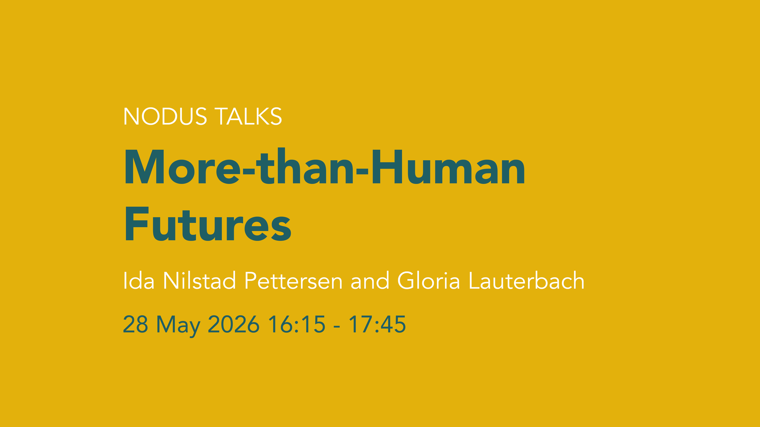 NODUS TALKS: More-Than-Human Futures