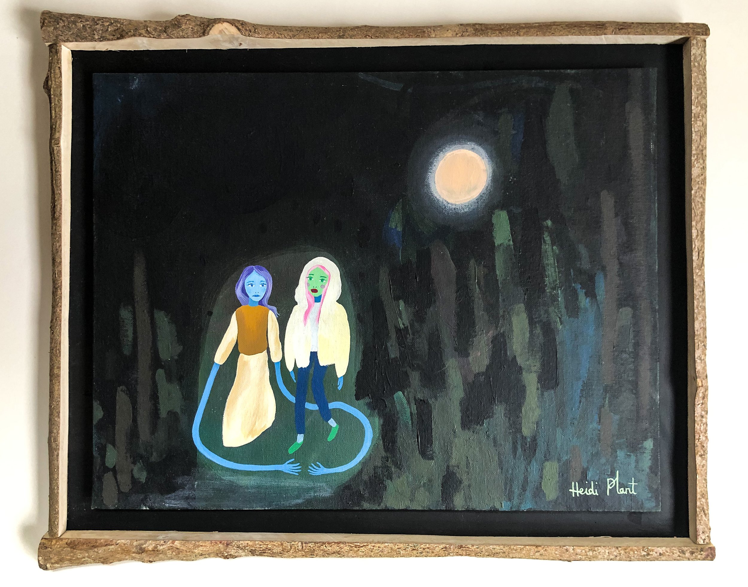 Y Lleuad, acrylic on canvas, 45 x 35 cms, 2021