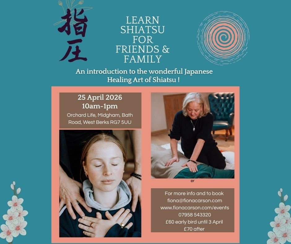 Shiatsu for Friends and Family Workshop 