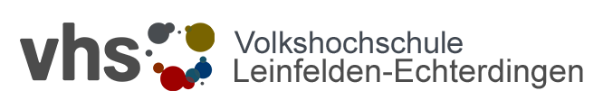 Logo der Volkshochschule Leinfelden-Echterdingen mit bunten Kreisen.