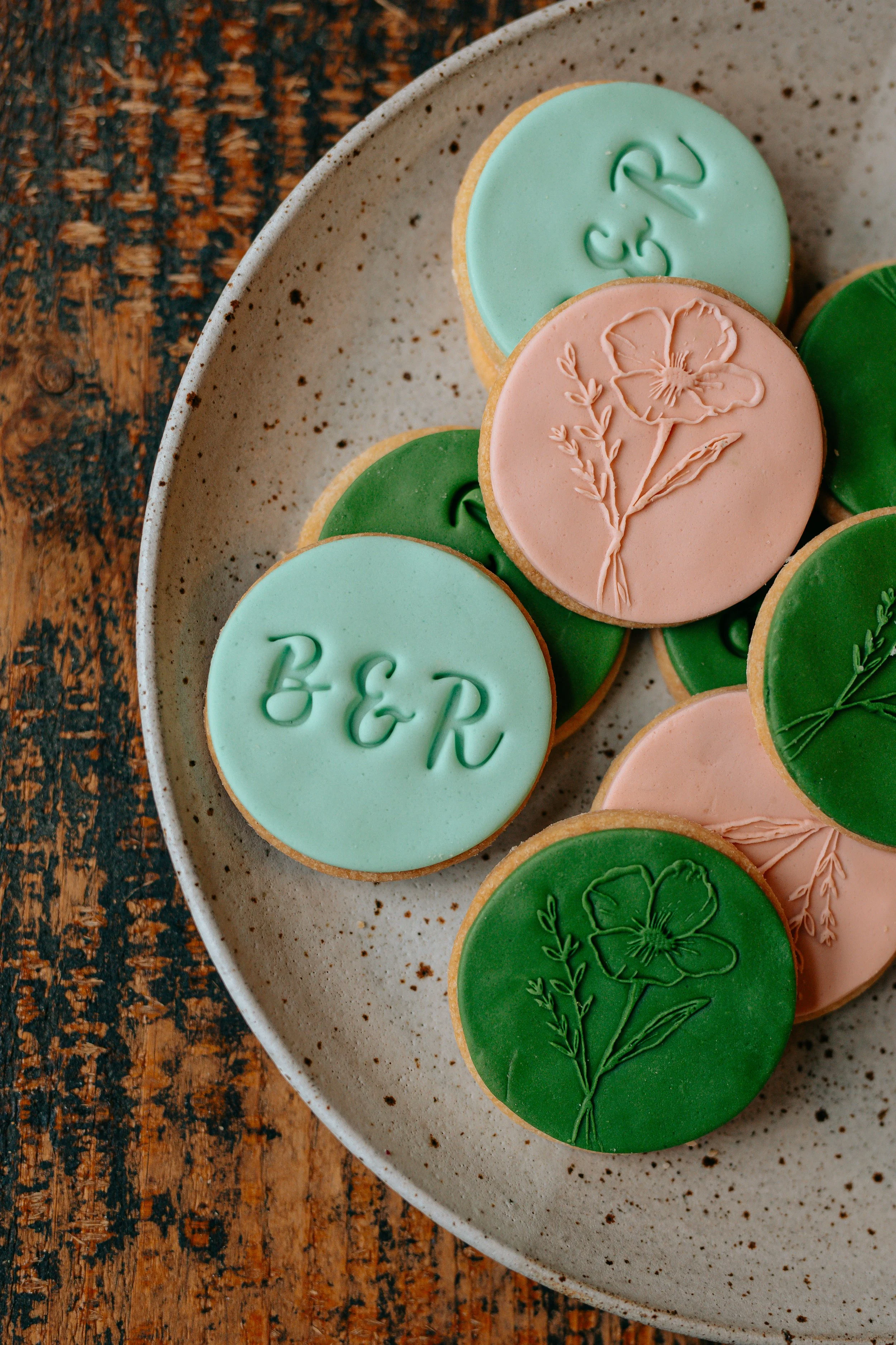 Vegan Fondant Biscuit Wedding Favours photographed in Frome, Somerset