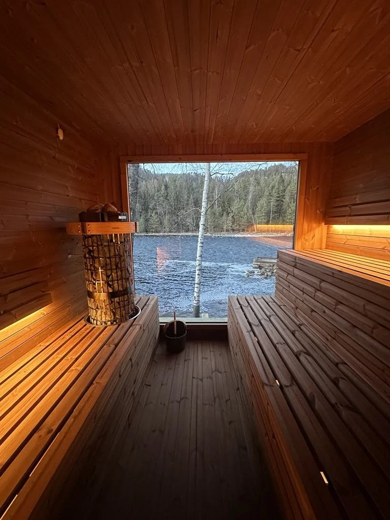 Utsikten fra saunaen på Birkenes