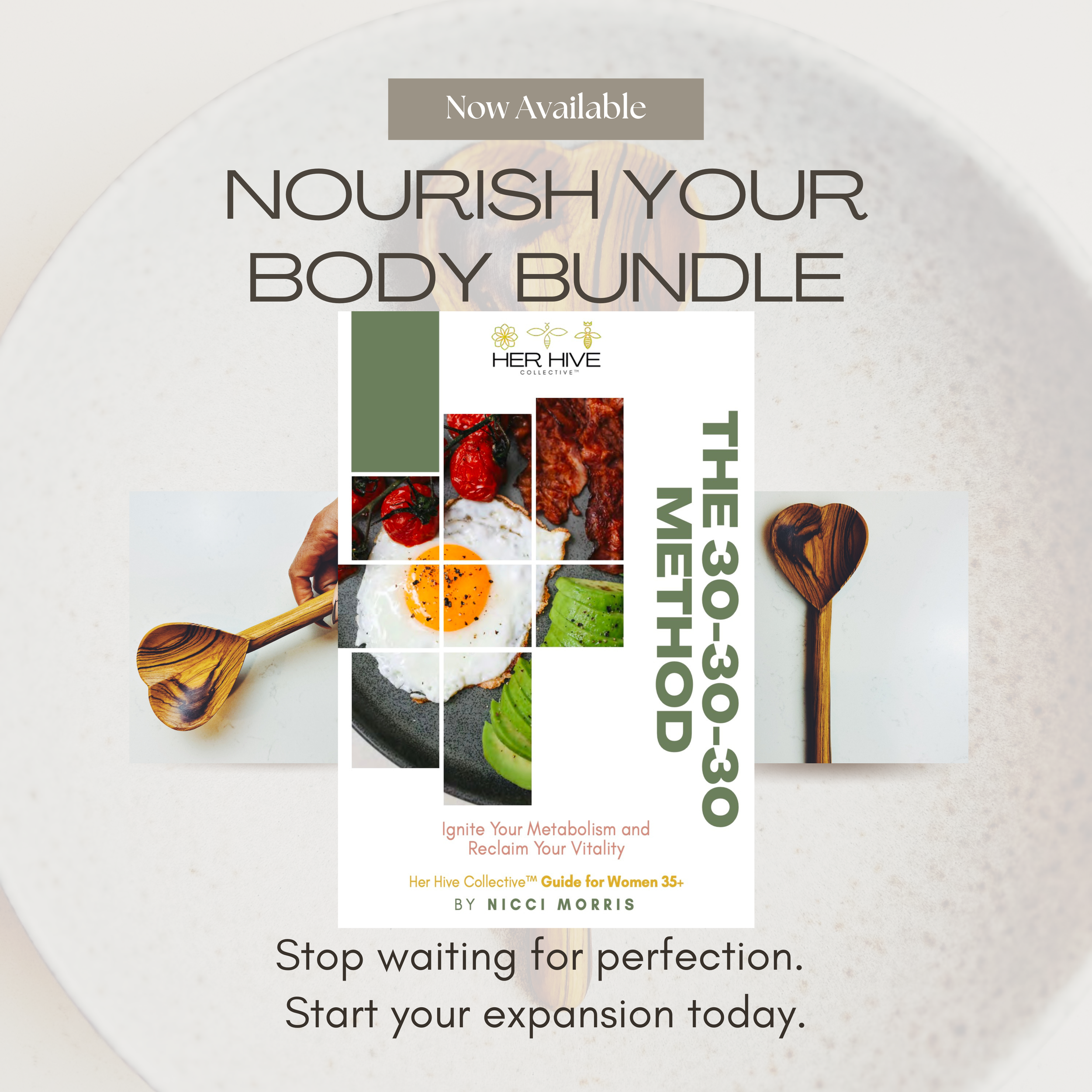 The 30-30-30 Bundle — Ebook + Limited-Edition Handcrafted Heart Olive Wood Spoon