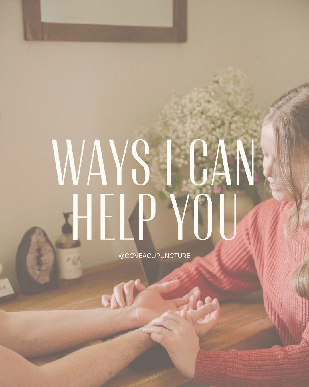 Hiya! 🧡 Just popping on to your feed with a refresher on the ways in which I can help you here at COVE. I am SUPER passionate about holistic medicine and helping people live a life they love through the wisdom of Chinese medicine. 

#acupuncturist #
