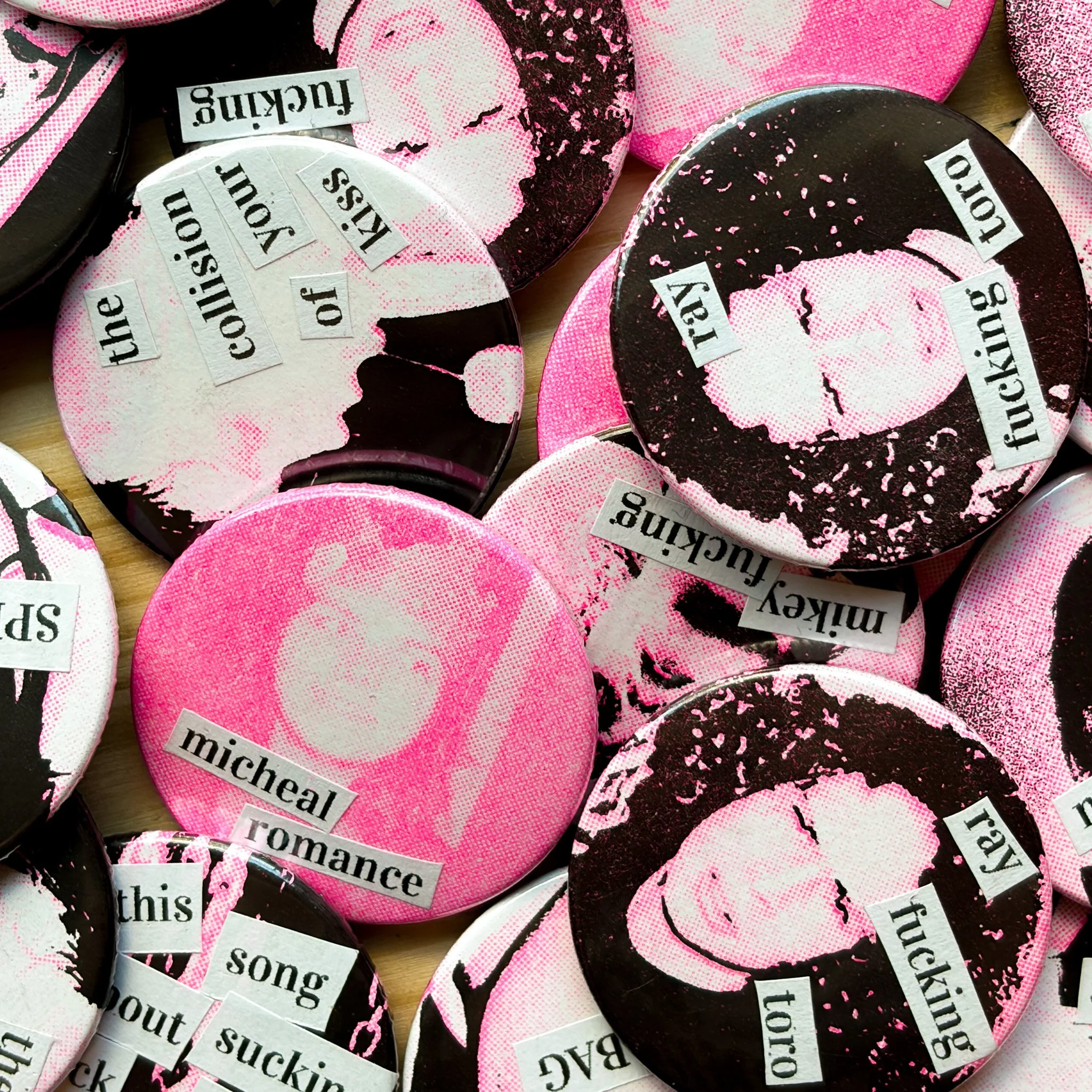 My Chem Riso Collage Badges Small