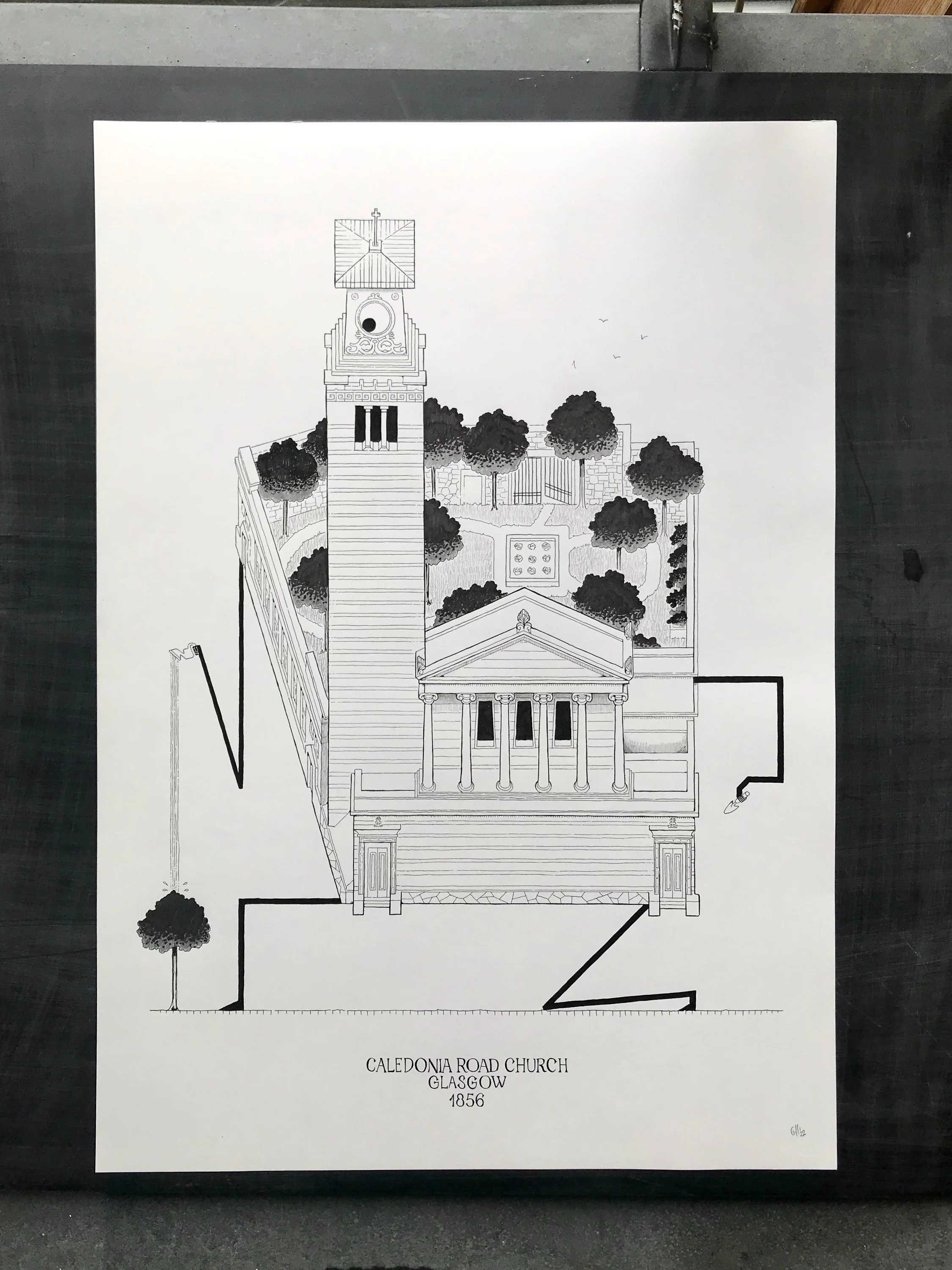 Agustin Coll - An overhead view of Caledonia Road Church