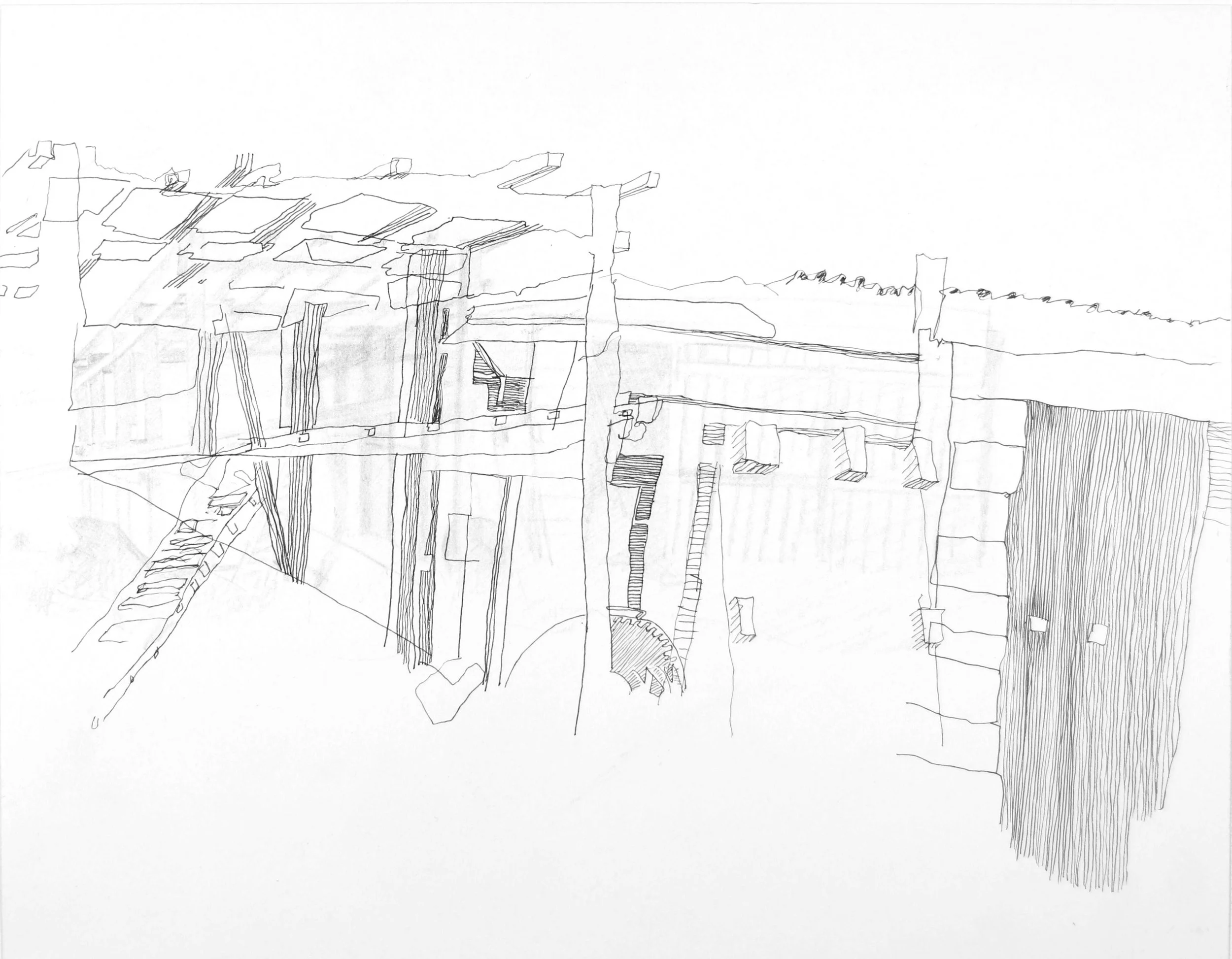 Berenice Tonner - Peat shed due for demolition, Yell, Sheltand Islands