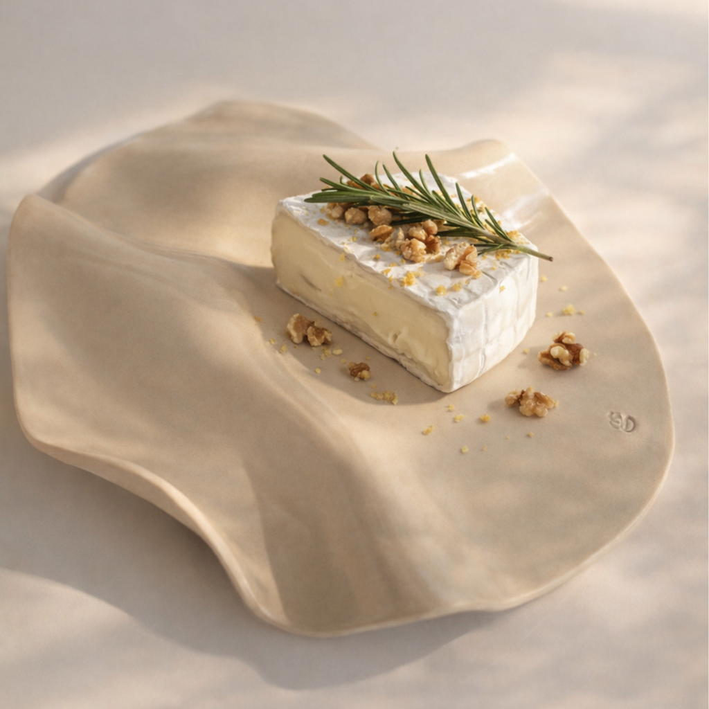 tabla de queso en ceramica de gres