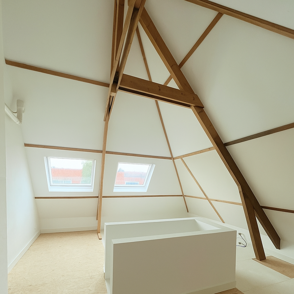 Keizer Otto - Zolderruimte met houten balken en licht.png