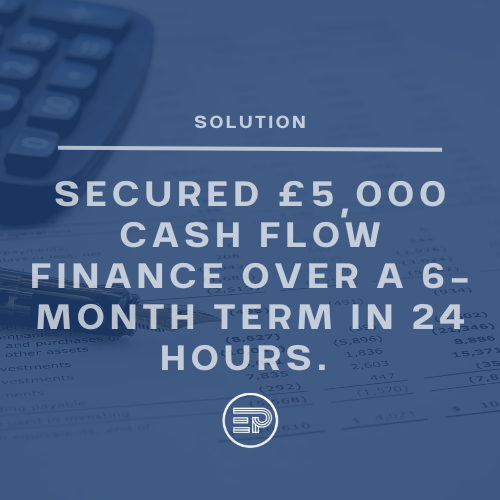 Cash Flow Finance for Market Stall 