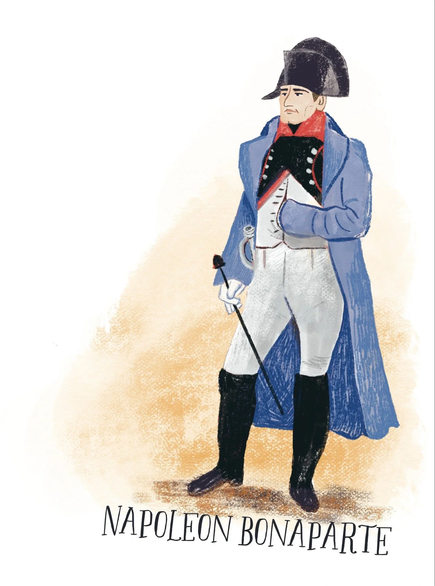 Portrait of Napol&eacute;on Bonaparte, in his youth, before the whole Emperor thing! 

Commissioned for the latest issue of @honesthistory 

#commissionedwork #illustrationoftheday #kidlitillustration #kideditorial #napoleonportrait #childrenmagazine