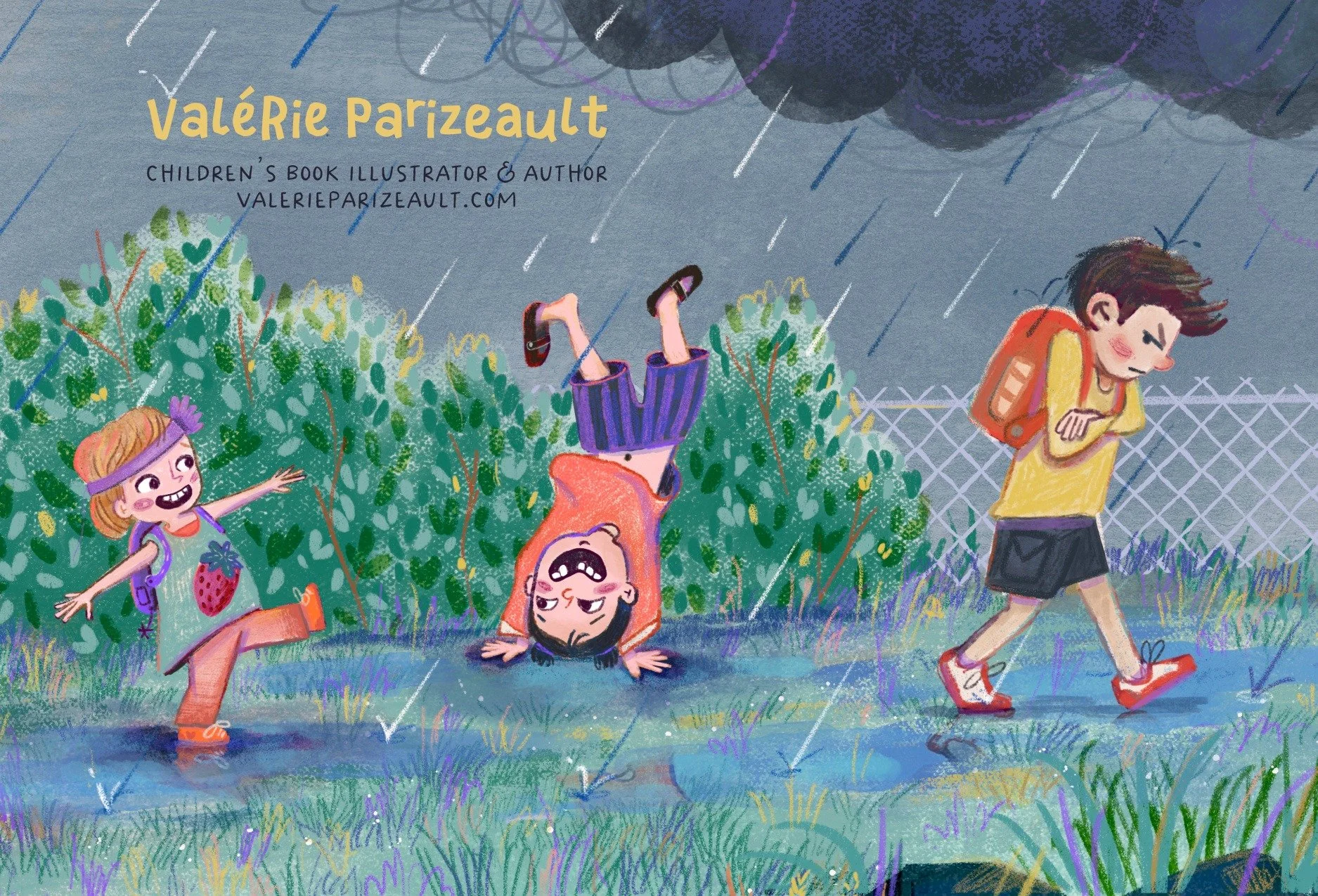 Happy #kidlitartpostcard day!

Hello agents, publishers, art directors and art enthusiasts! My name is Valerie, I'm a Canadian illustrator &amp; author. I love illustrating big and small stories, from first readers to middle grade, and I can illustra