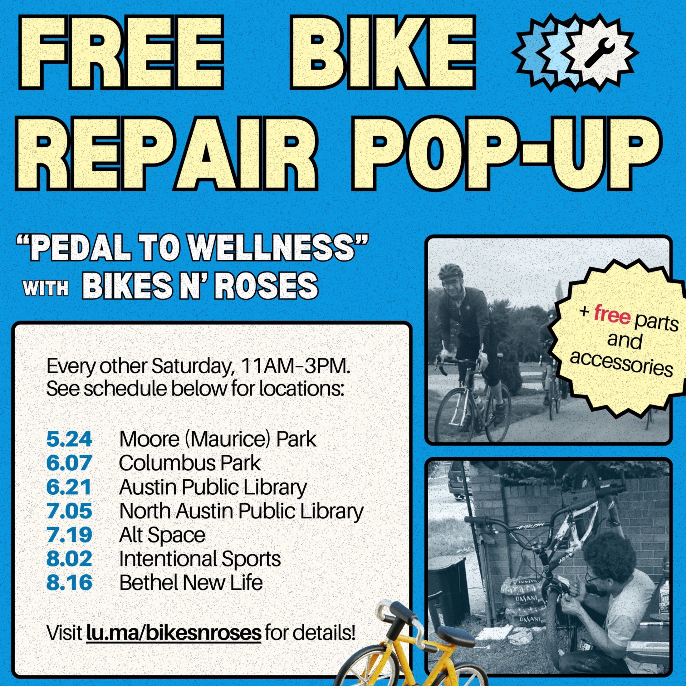 Bikes N’ Roses FREE Bike Repair Pop-Up