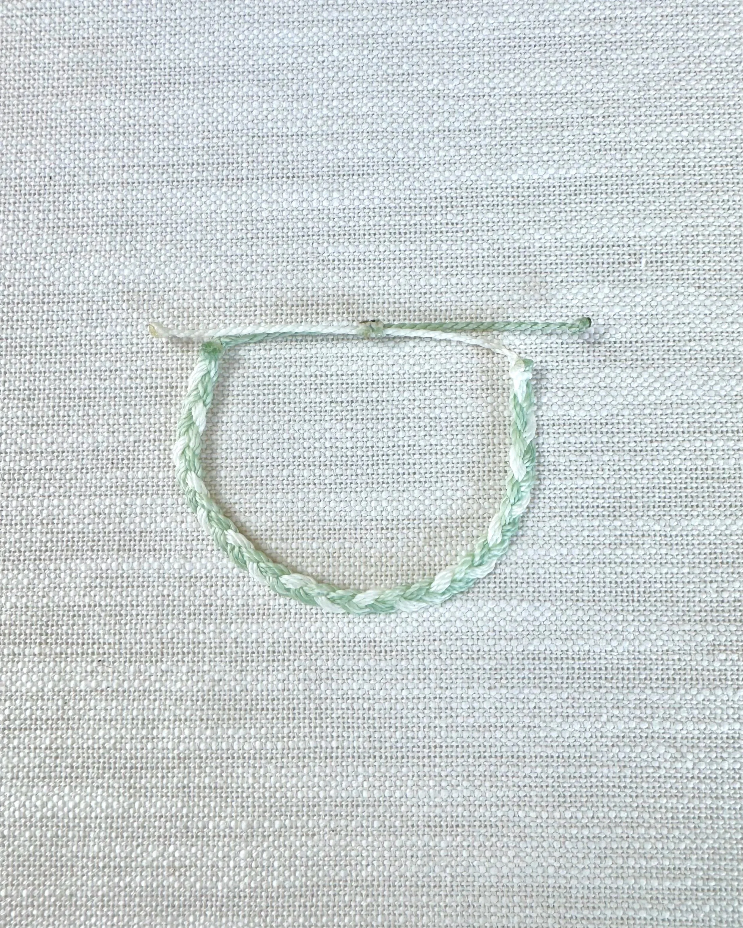 Pearls & Jade, Thick Braided Bracelet