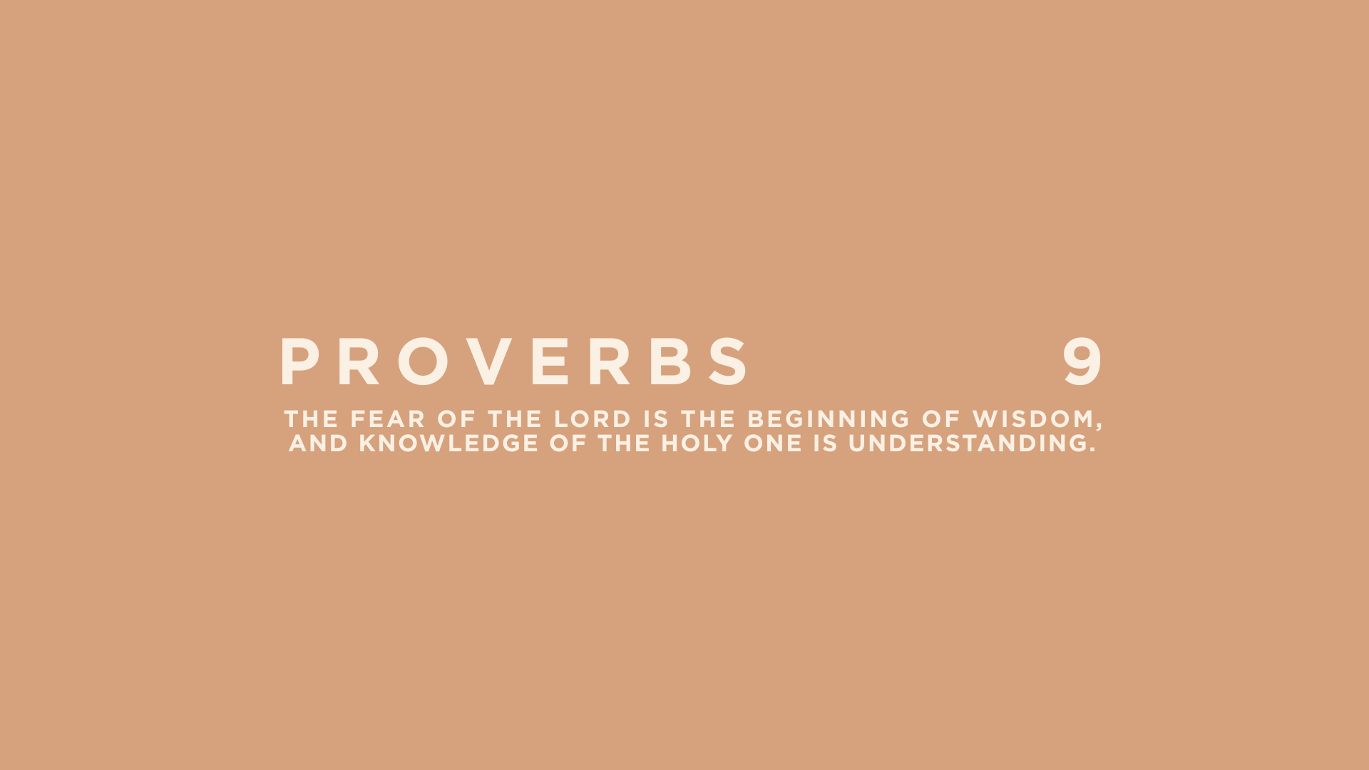 PROVERBS 9