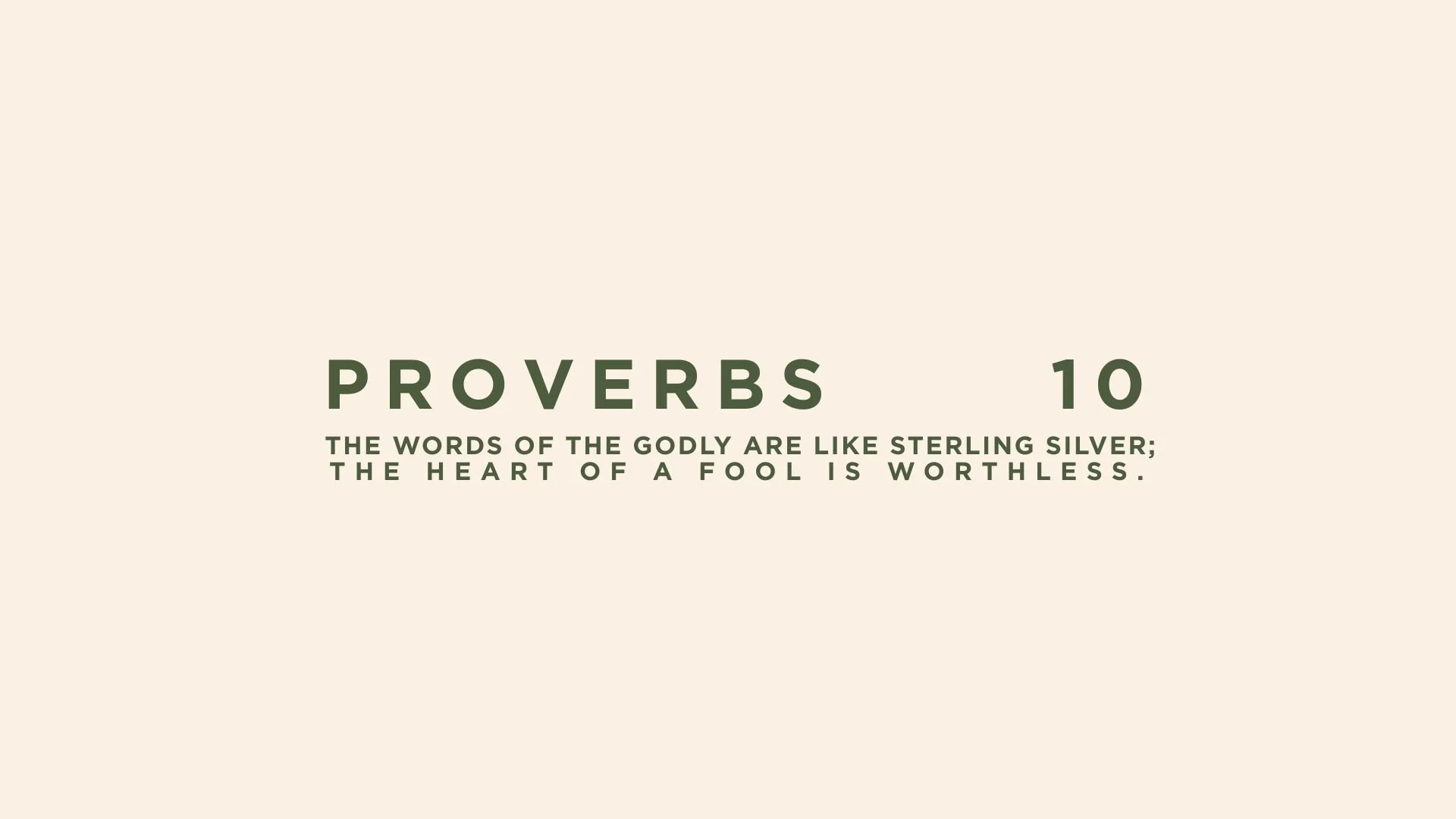 PROVERBS 10