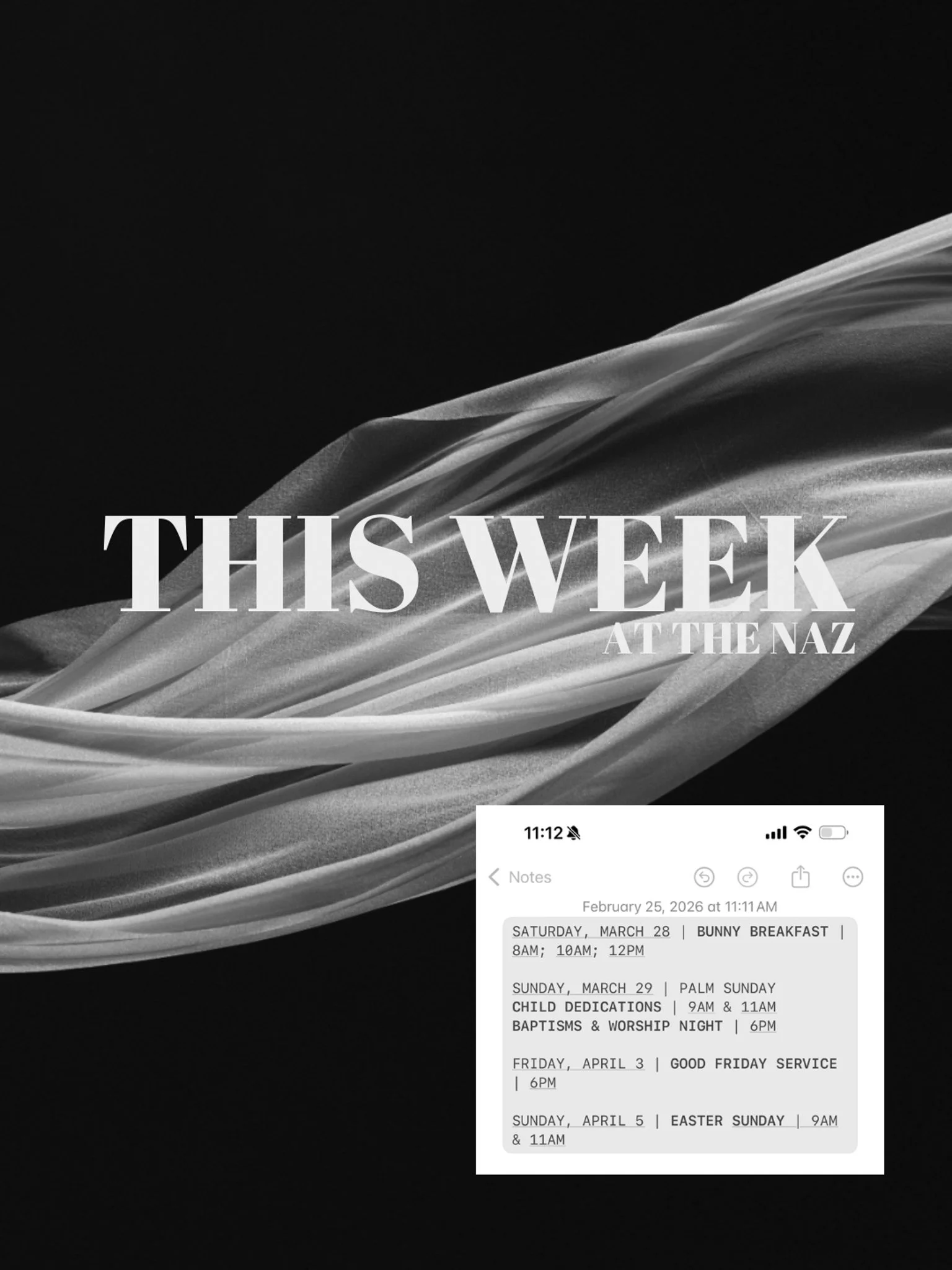 Tomorrow starts it all!! 🐰🌷

We&rsquo;re so excited to welcome our community for our annual Bunny Breakfast at 8AM, 10AM, and 12PM &mdash; and yes, walk-ins are welcome!

Then join us for a very special Sunday at The Naz. During our 9AM and 11AM se