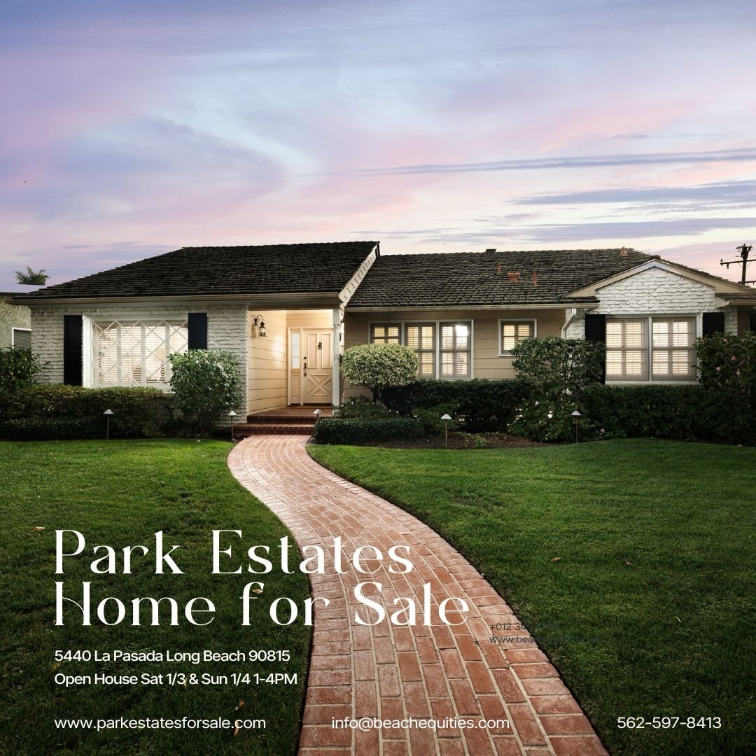 Walking into 2026 and opening the year with this beauty &mdash; a classic Park Estates traditional home to make your own.

5440 La Pasada, Long Beach 90815 presents a rare opportunity to own a thoughtfully maintained, single-level residence in one of