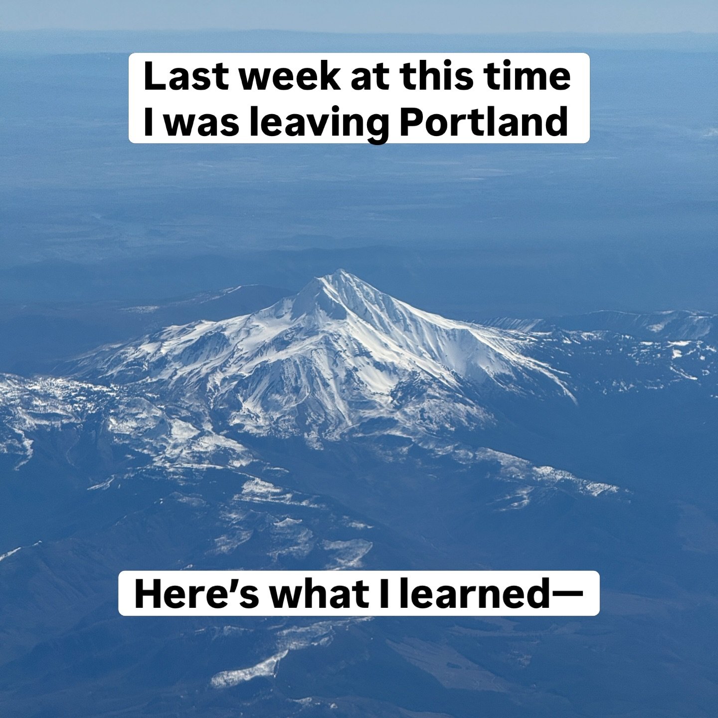 Last week at this time, I was leaving Portland&hellip;
and I could already feel the shift.

There&rsquo;s something about stepping out of your day-to-day that creates space to actually see things again.

Not just what you&rsquo;re doing&hellip;
but h