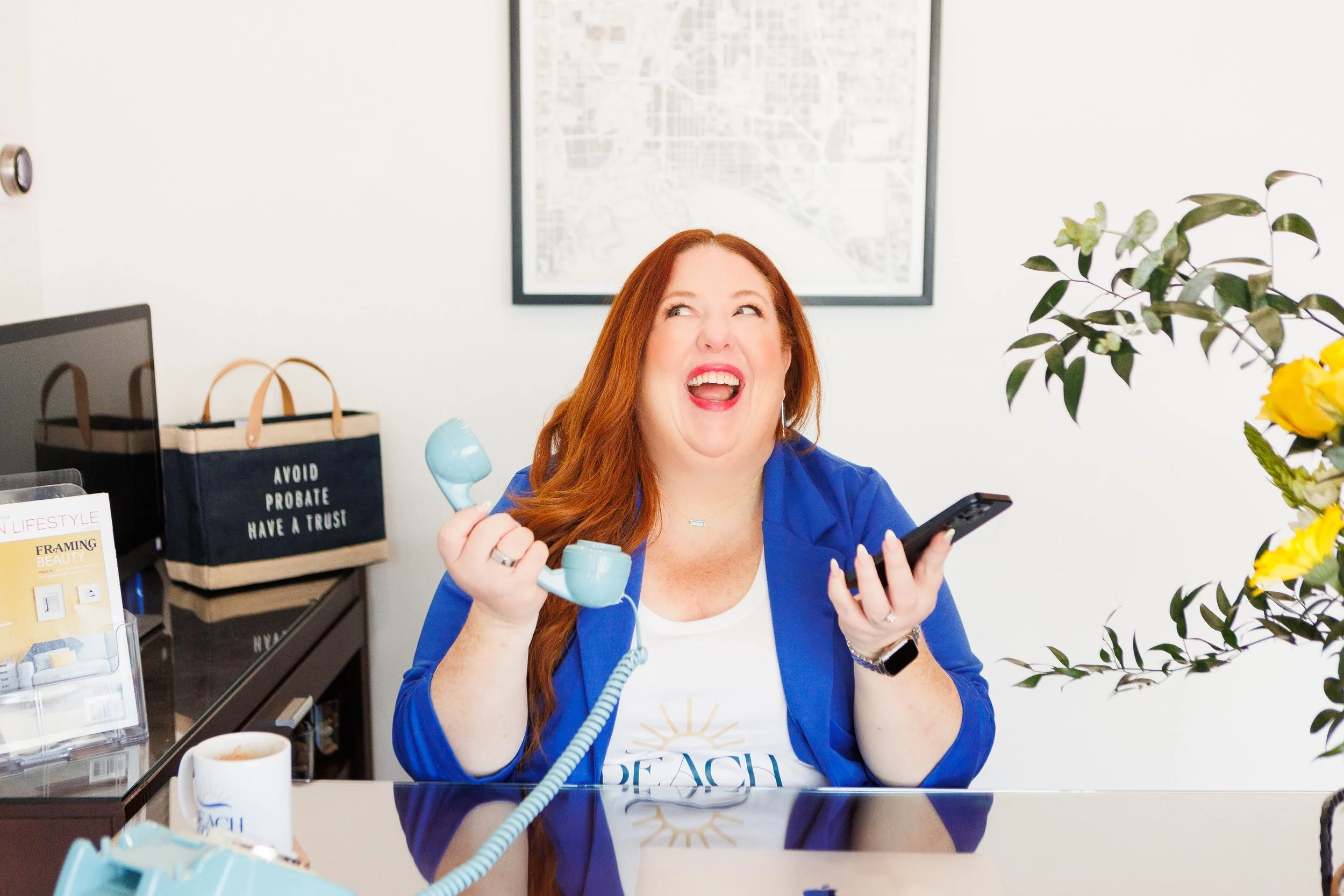 image of paige holding a phone